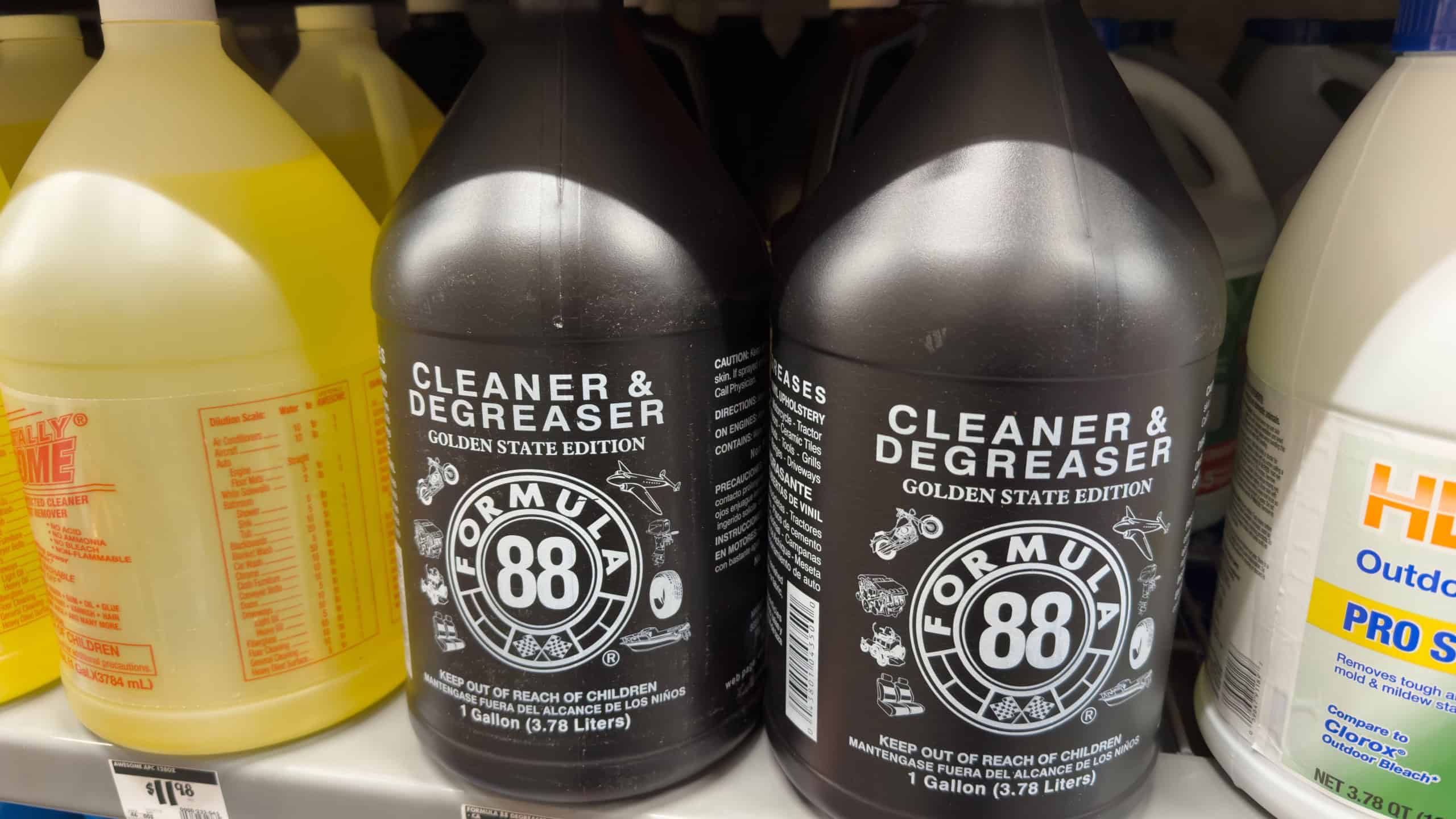 San Jose, CA - July 7, 2025: Formula 88 Cleaner and Degreaser Shelf Display.