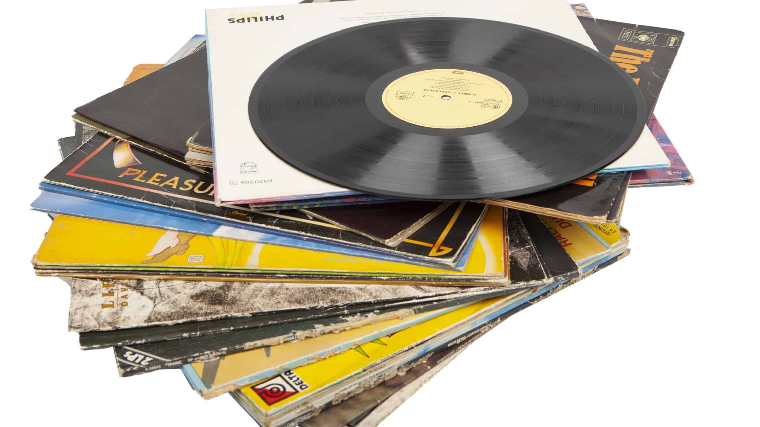 POZNAN, POLAND - Feb 04, 2021: Collection Of Old Vinyl Records