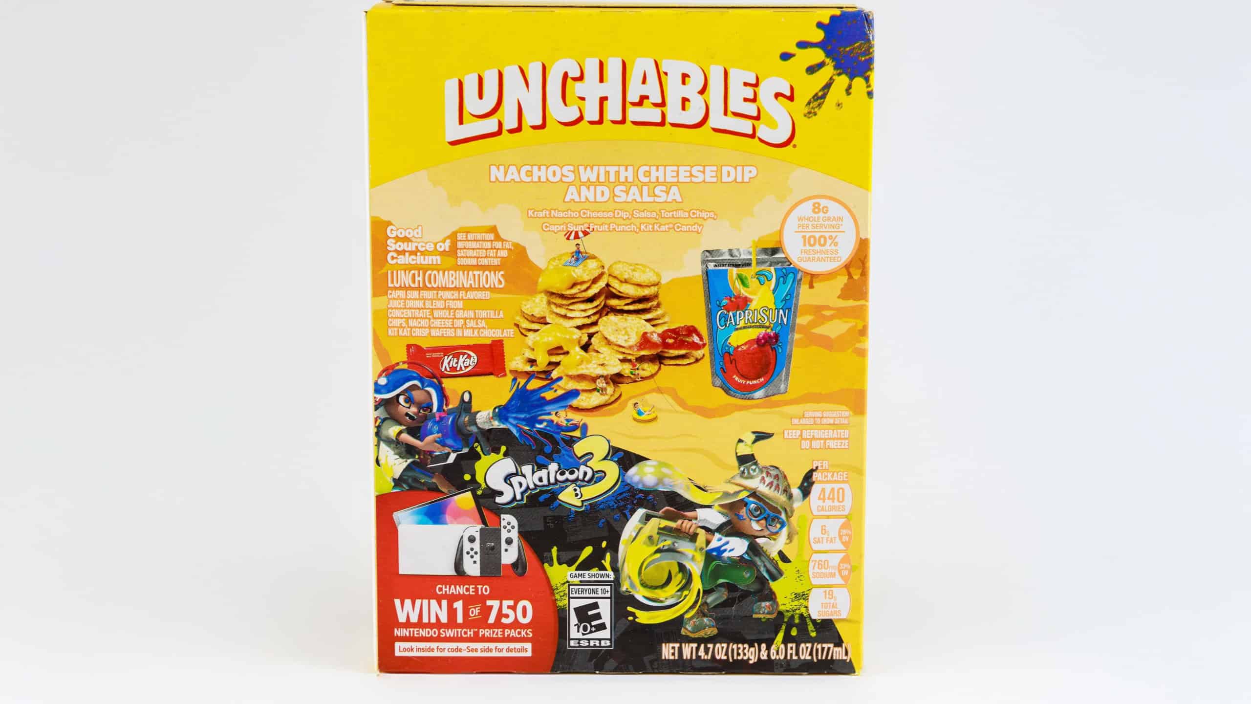 July 6, 2023. Spartanburg, SC USA. Lunchables nachos with cheese dip and salsa. Perfect for kids snacks.