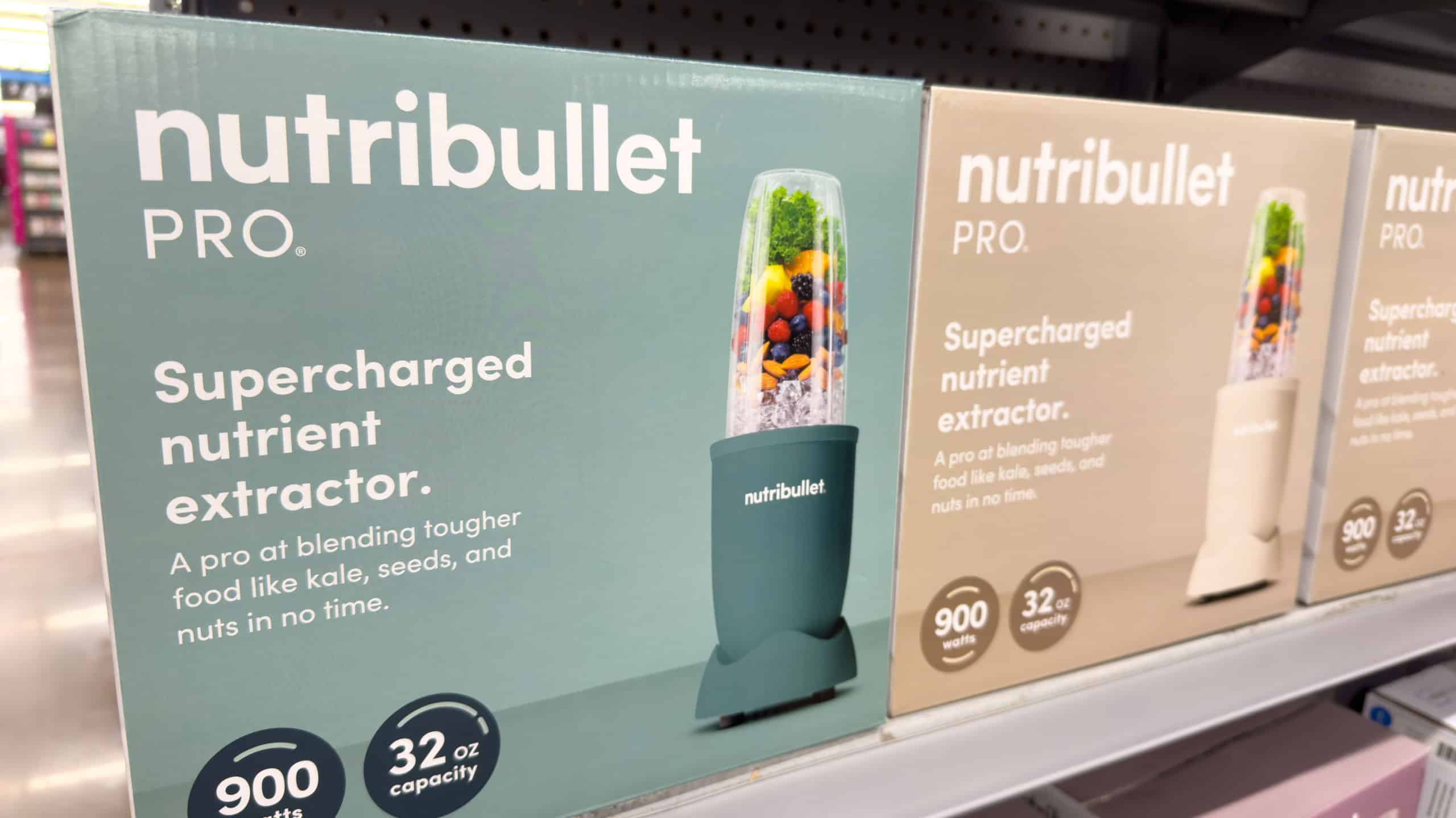 Los Angeles, CA - February 12, 2025: New Nutribullet Pro personal blender on display.