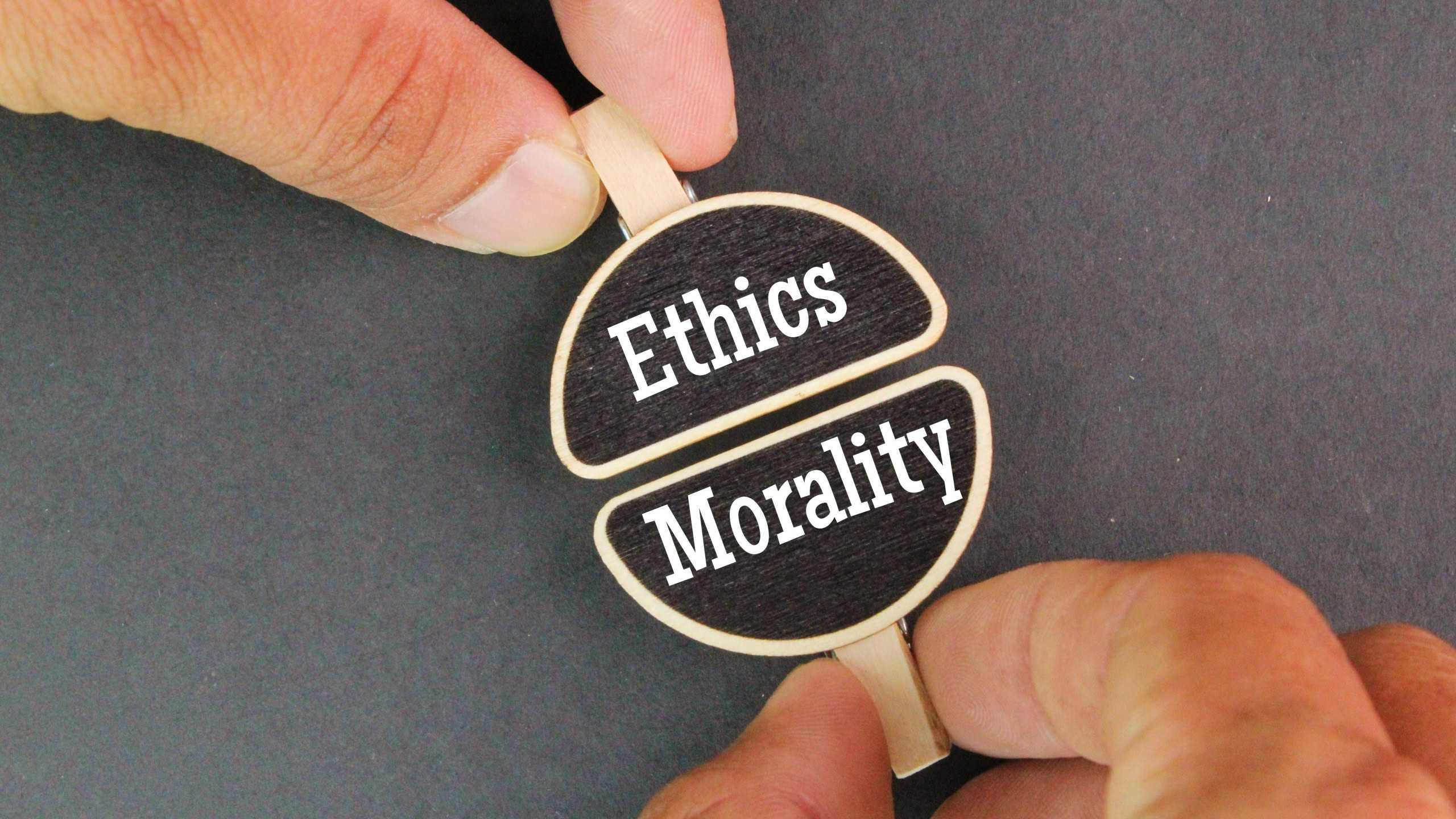 Word ethics and morality. the concept of discipline. Both morality and ethics loosely have to do with distinguishing the difference between “good and bad” or “right and wrong