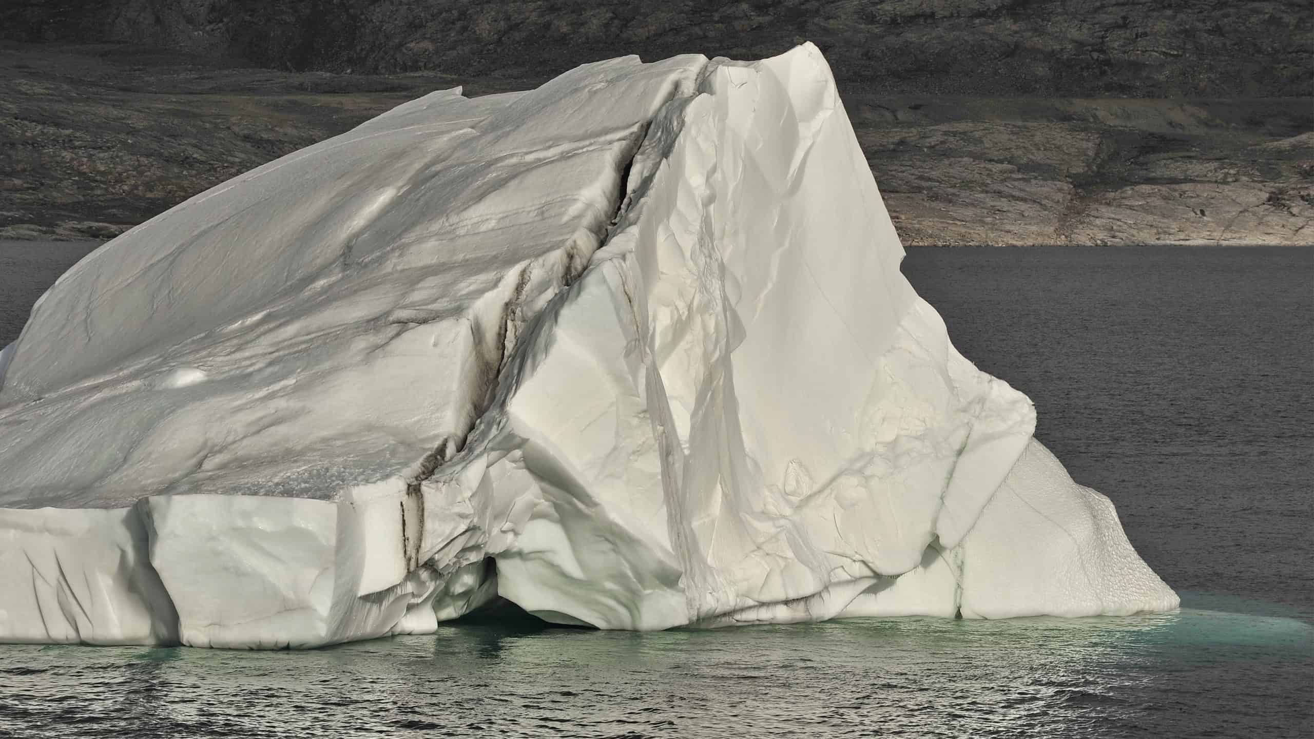Greenland. Icefiord, UNESCO world heritage. GIGANTIC icebergs are the setting for the old settlement Sermermiut. Located one and a half kilometers south of Ilulissat.