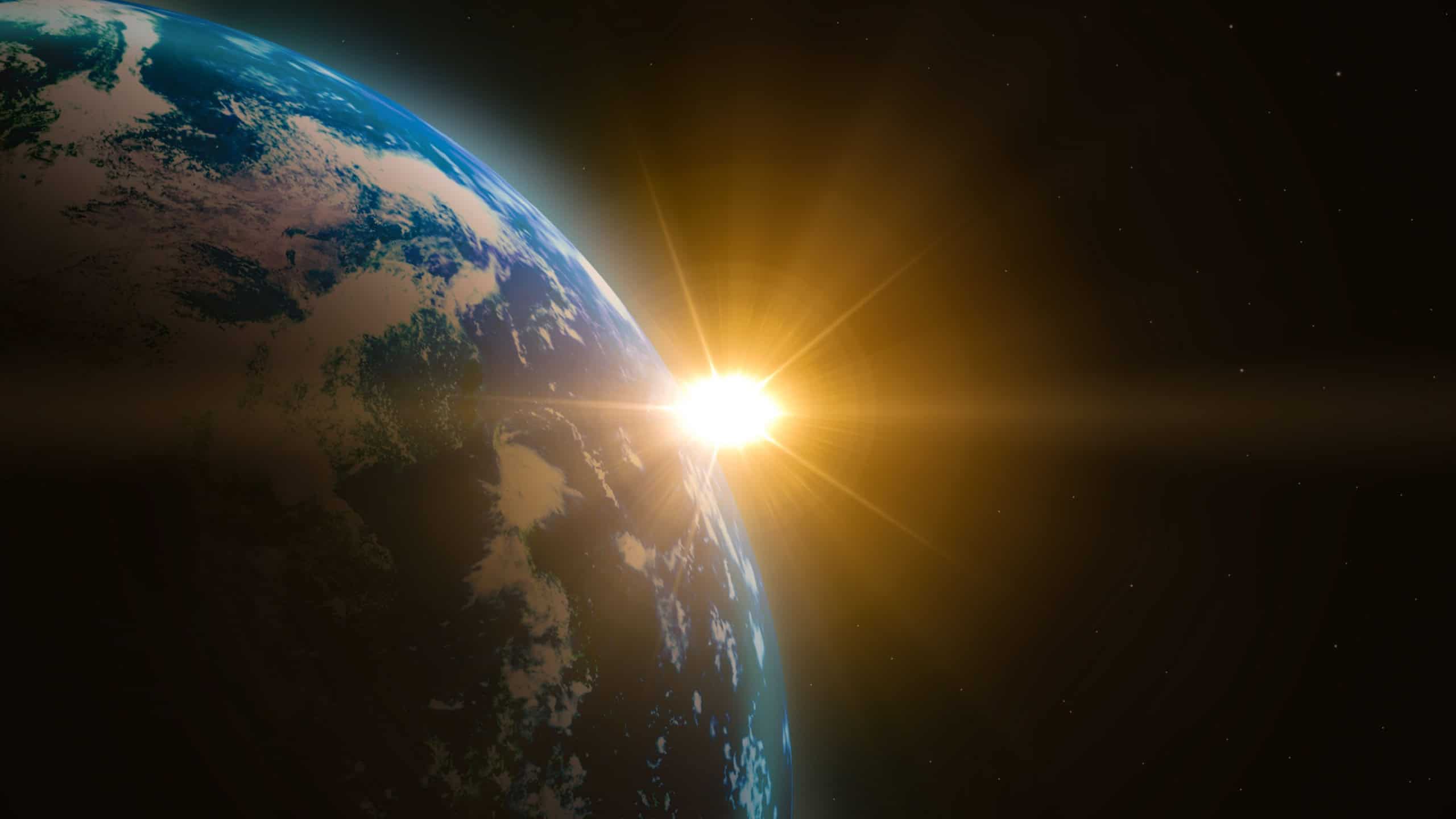 Sunlight through the Globe for background 3D rendering.