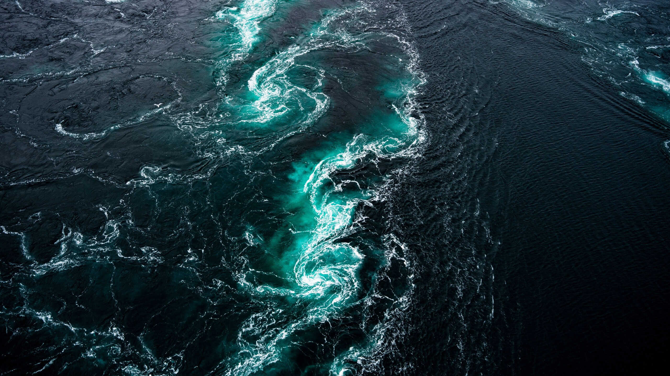 Dynamic Ocean Currents are Creating Beautiful Spirals in the Deep Water of the Ocean Sea