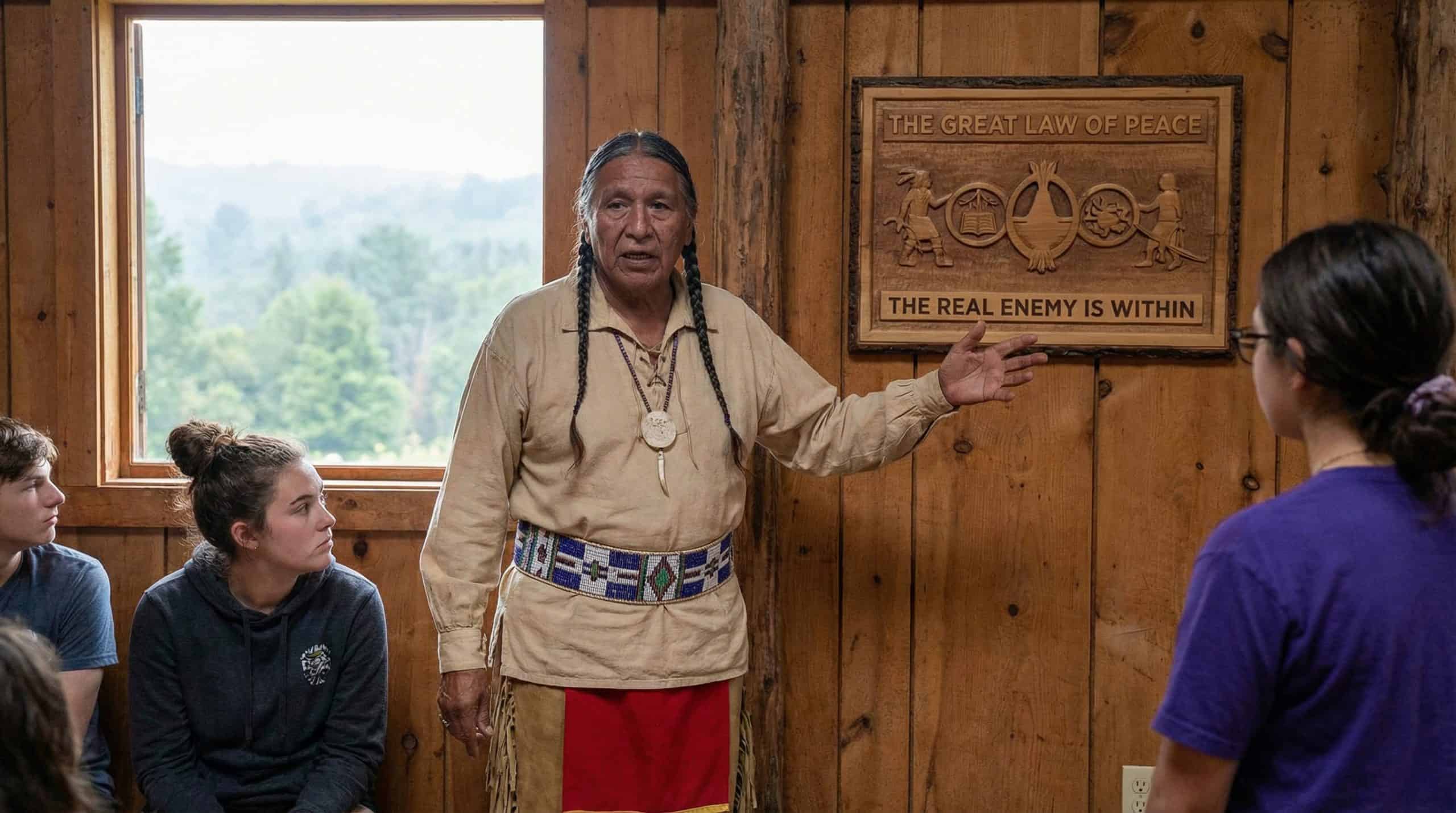 an image of Iroquois - a native prophecy about the end of the world.