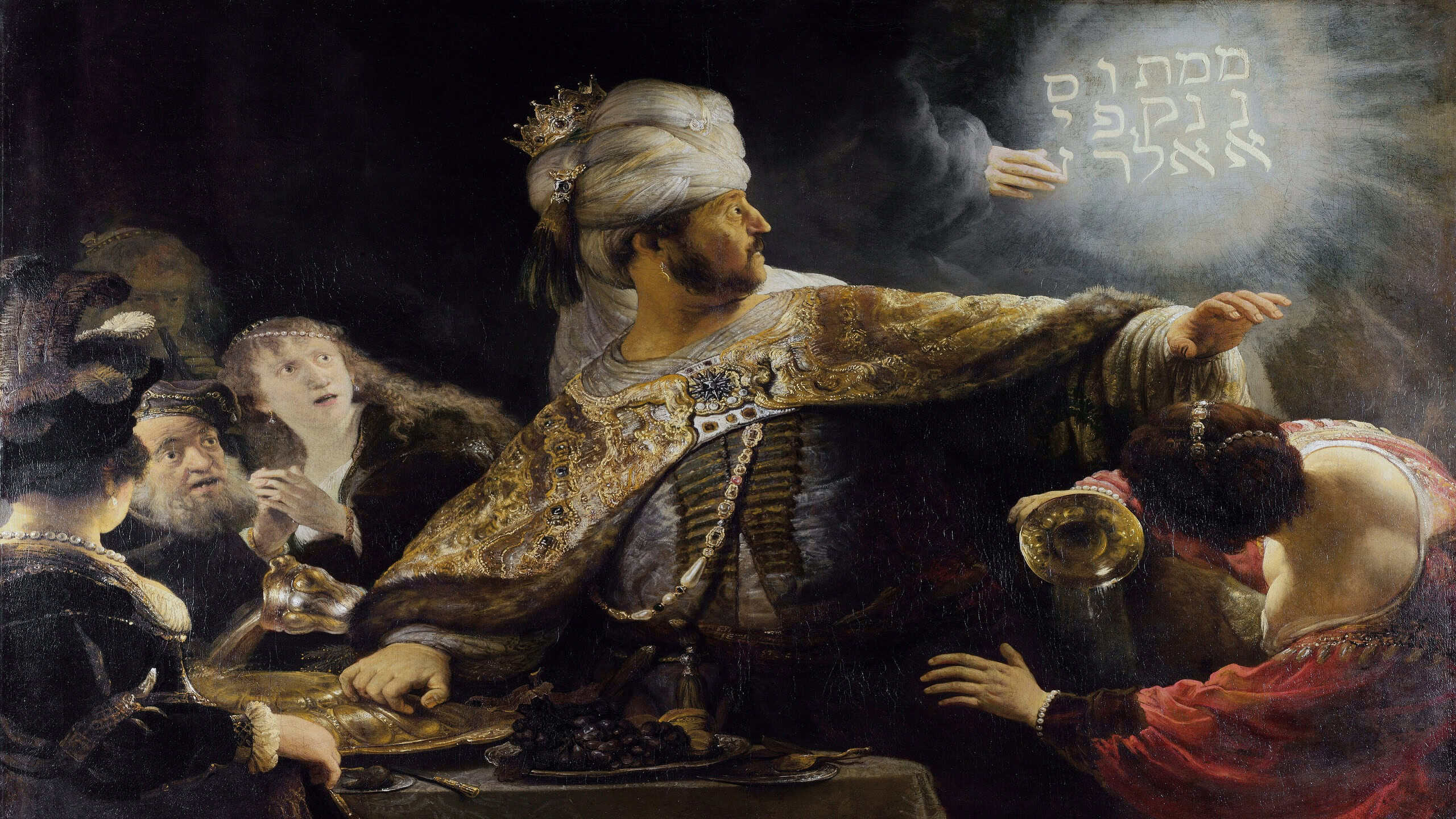 Belshazzar’s feast, by Rembrandt