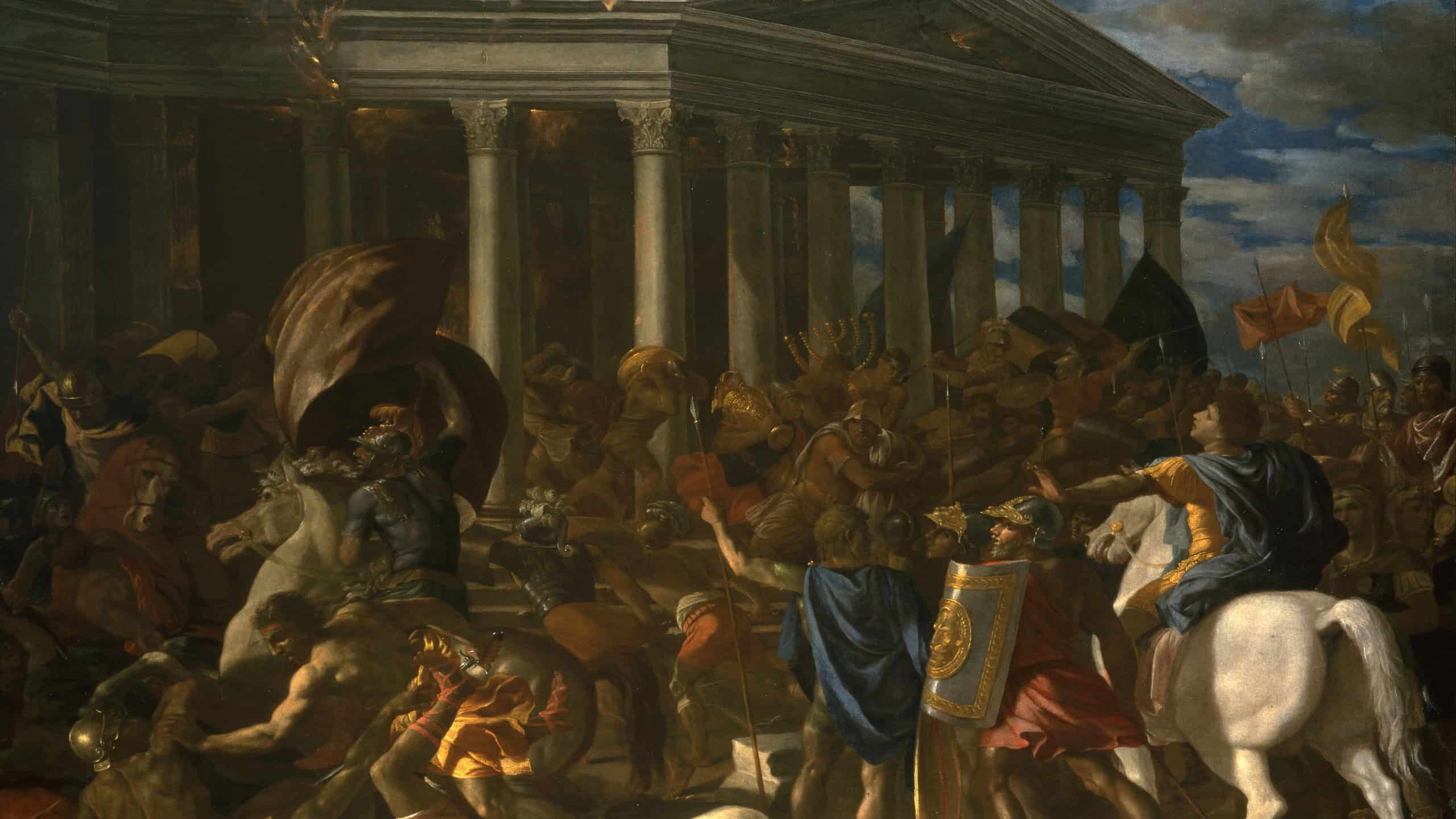 Nicolas Poussin - The Destruction and Sack of the Temple of Jerusalem - Google Art Project