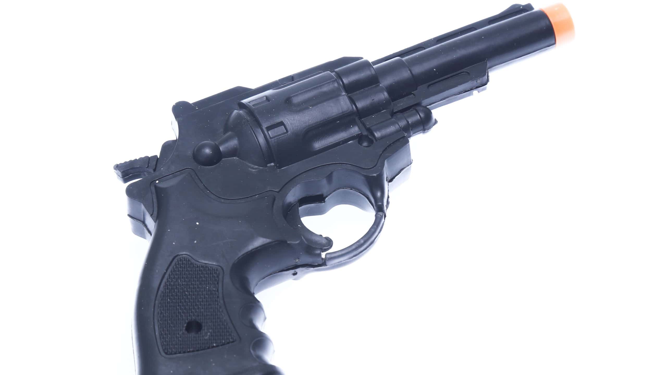 Hand gun isolated on the white background