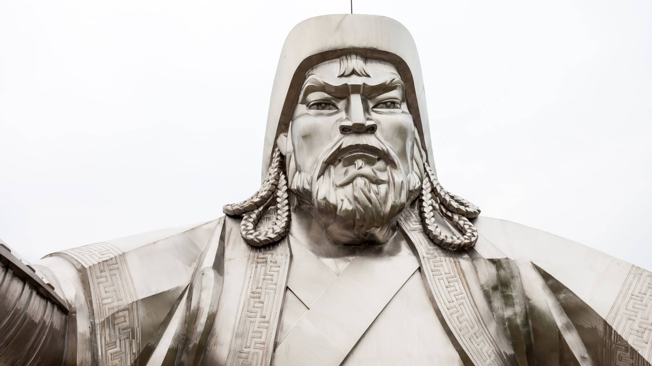 ULAANBAATAR, MONGOLIA - JULY 13, 2016: The Genghis Khan Equestrian Statue is a 40 metre tall statue of Genghis Khan on horseback at Tsonjin Boldog near Ulaanbaatar, Mongolia