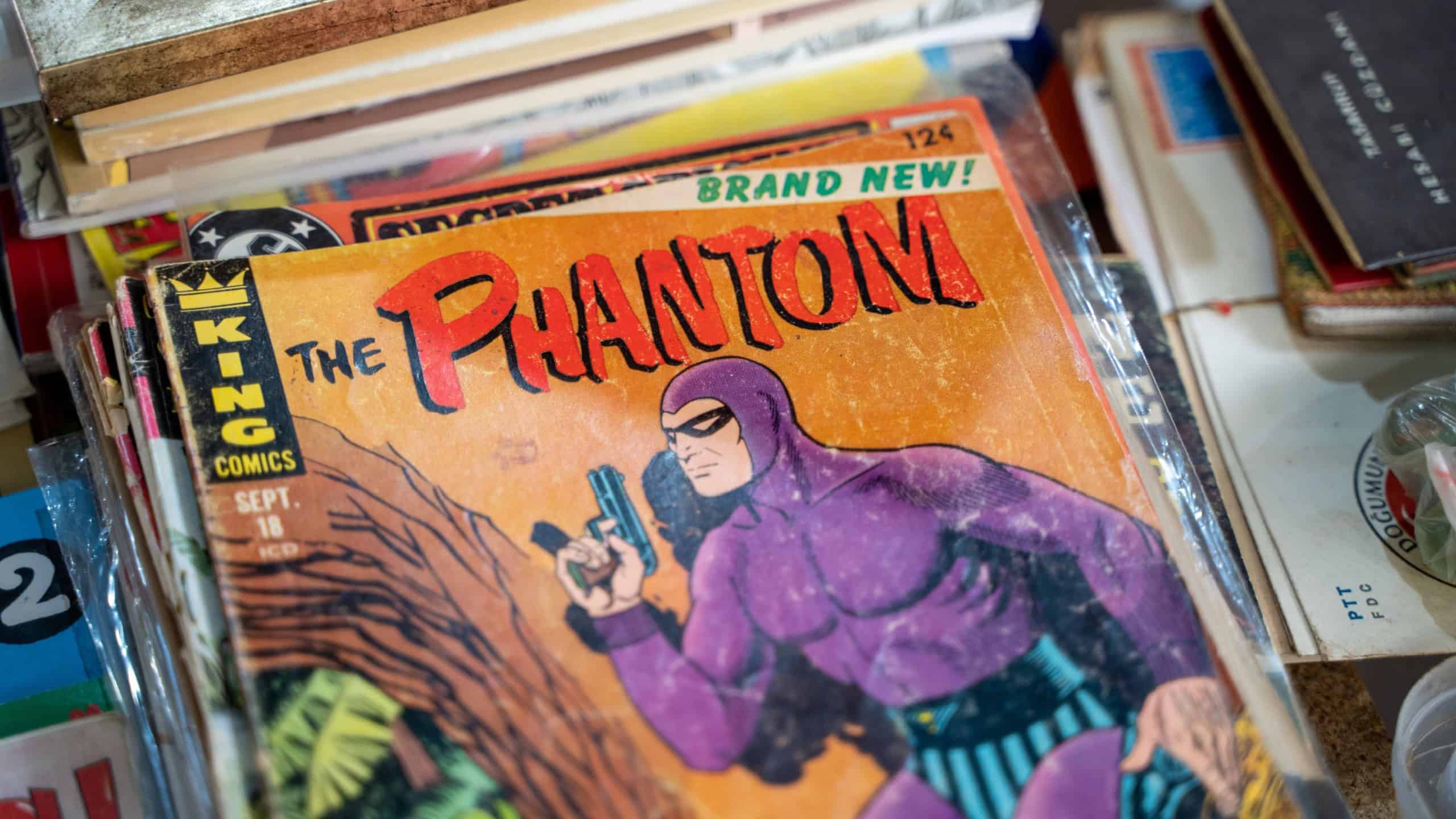 The Phantom comic book at the flea market. Ankara, Turkey - May 7, 2023.