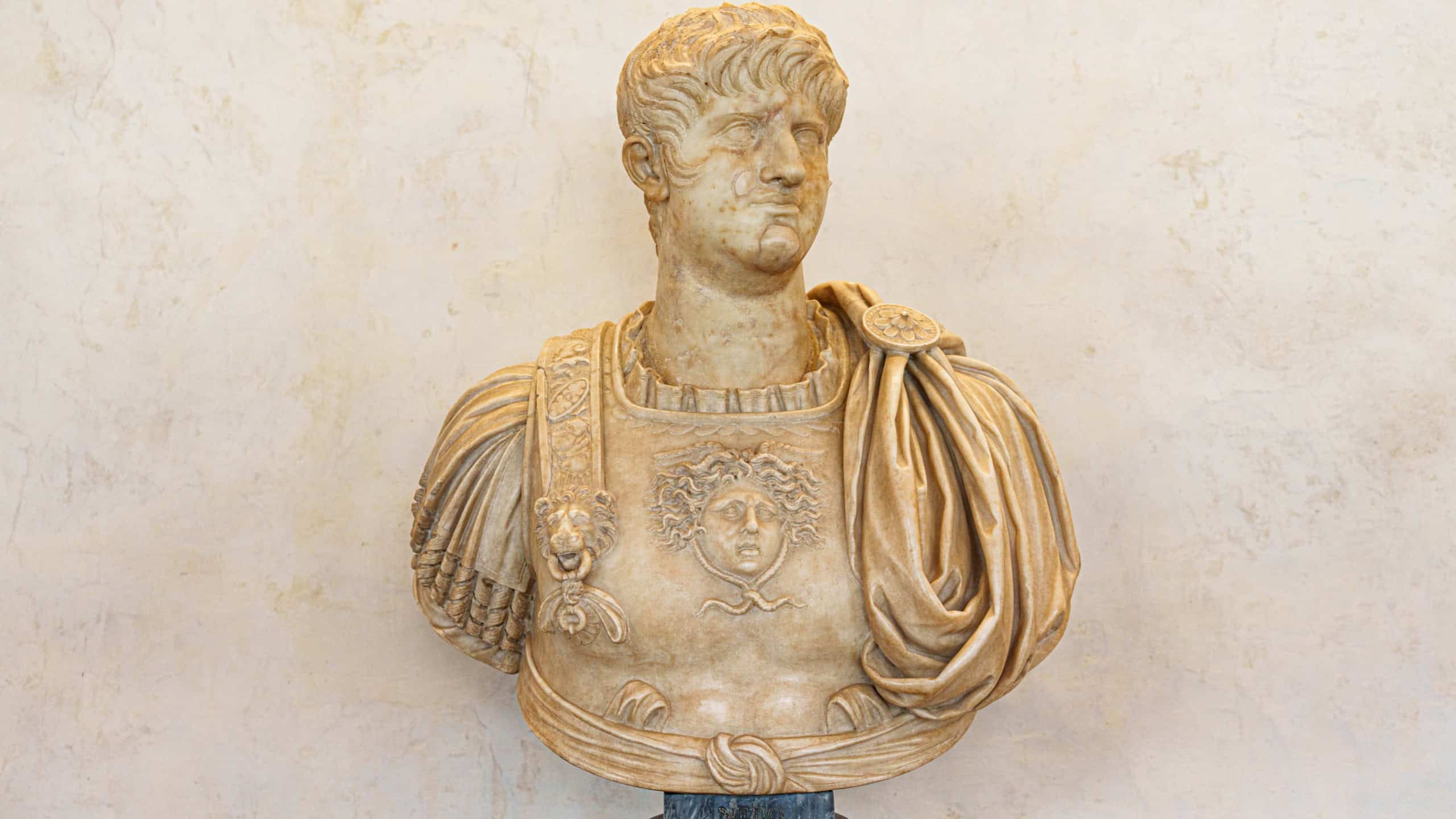 Florence, Italy, January 4, 2024: Bust of Nero