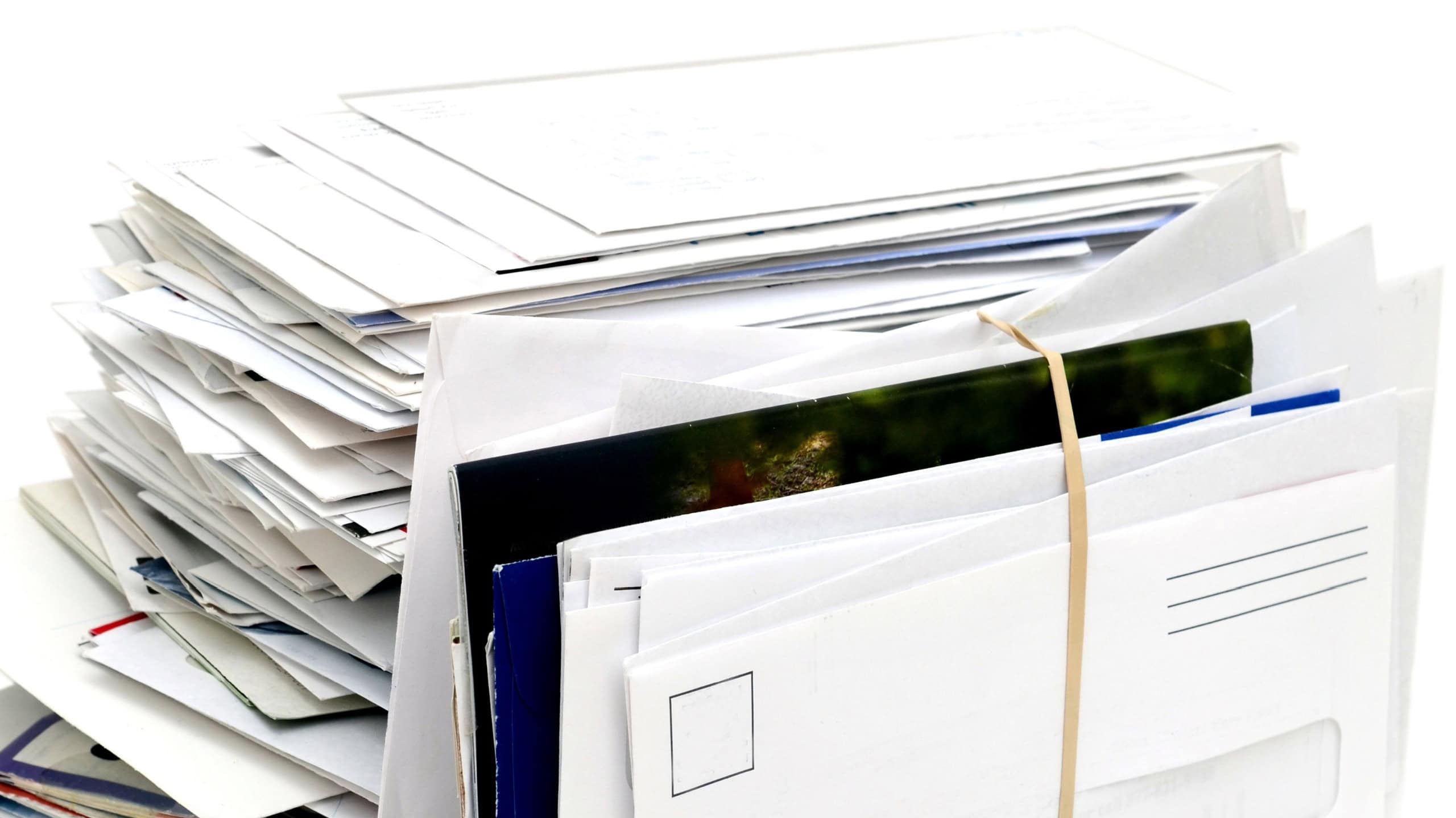 Pile of mails closeup