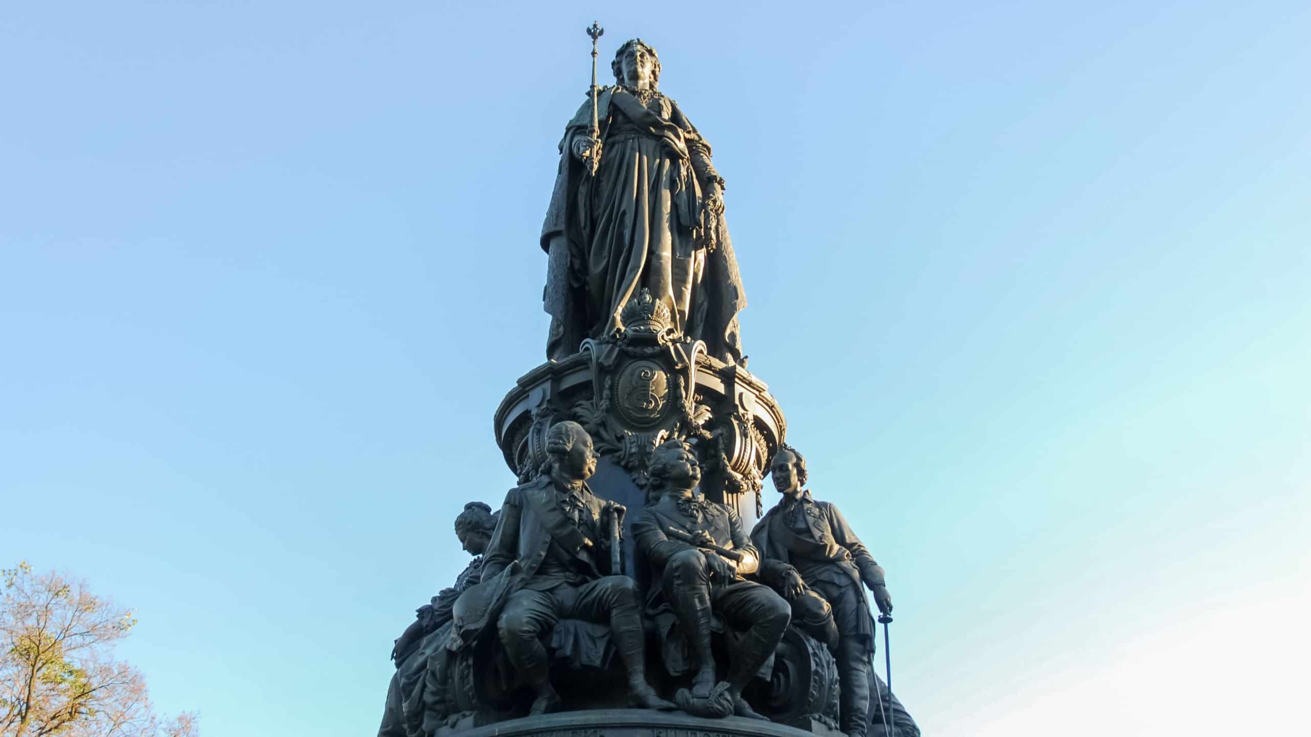 St. Petersburg, Russia - August 8, 2007: Monument to Catherine the Great in Saint Petersburg, Russia