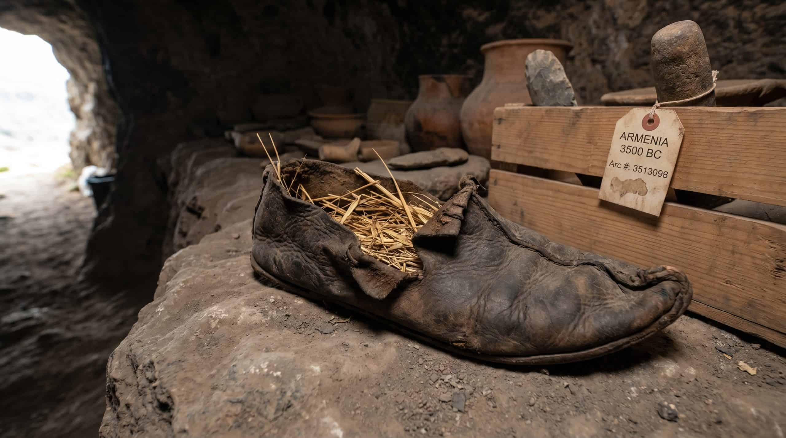 5,500-year-old leather shoe