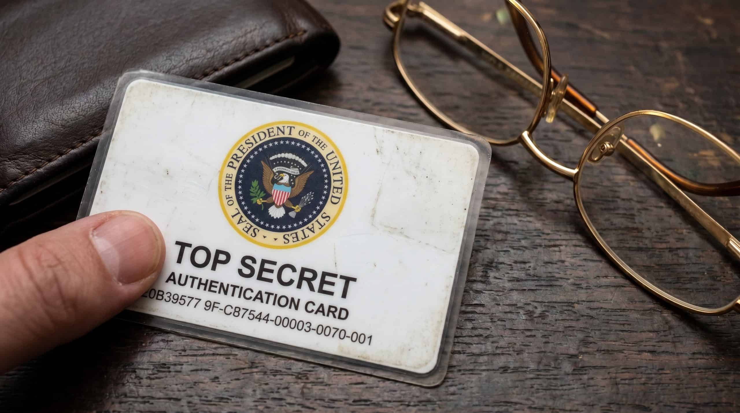 photo of an american president's ‘biscuit,’ AKA the nuclear authentication card