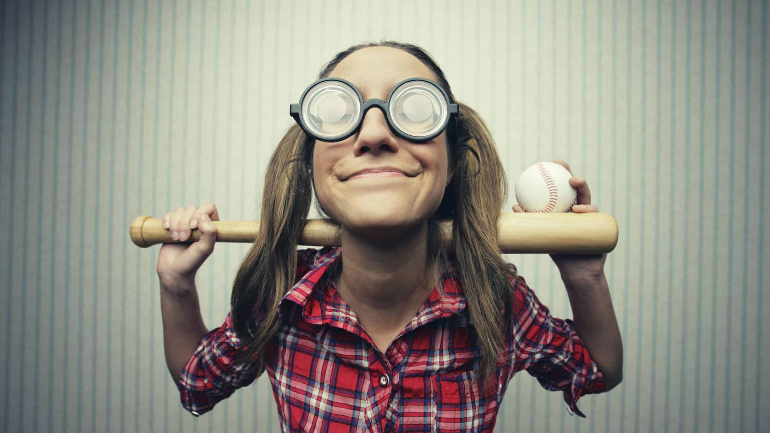 Nerdy woman