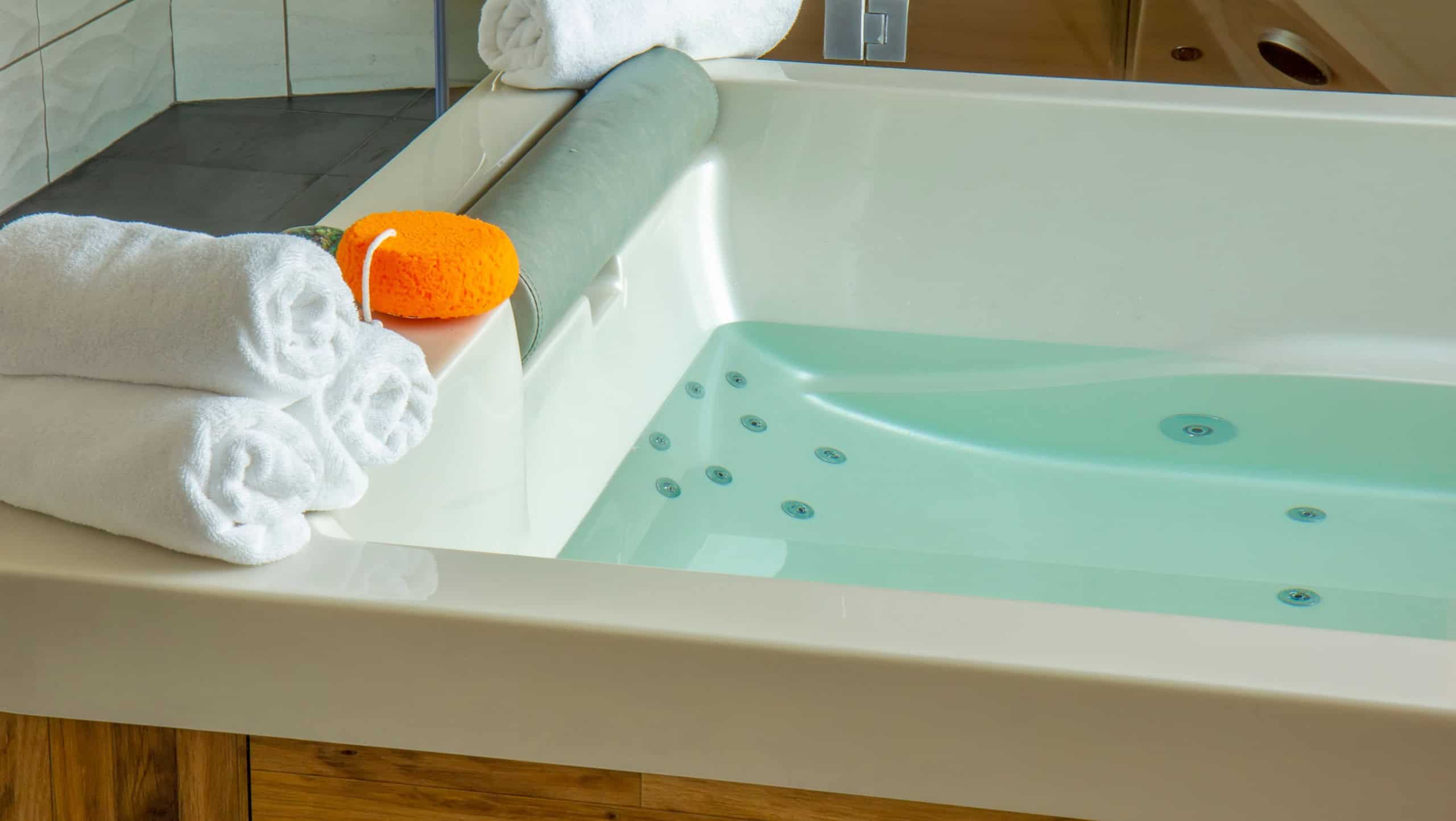 Hot tub in the room