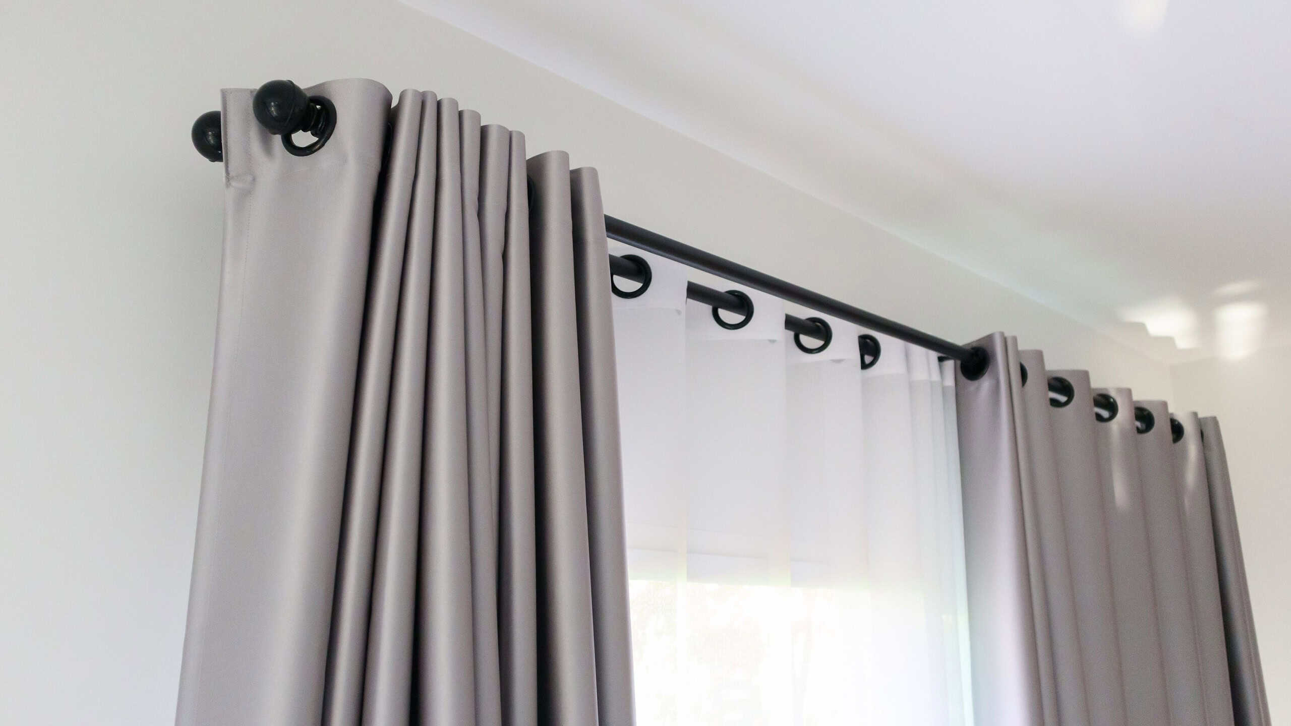Curtain window interior decoration in living room
