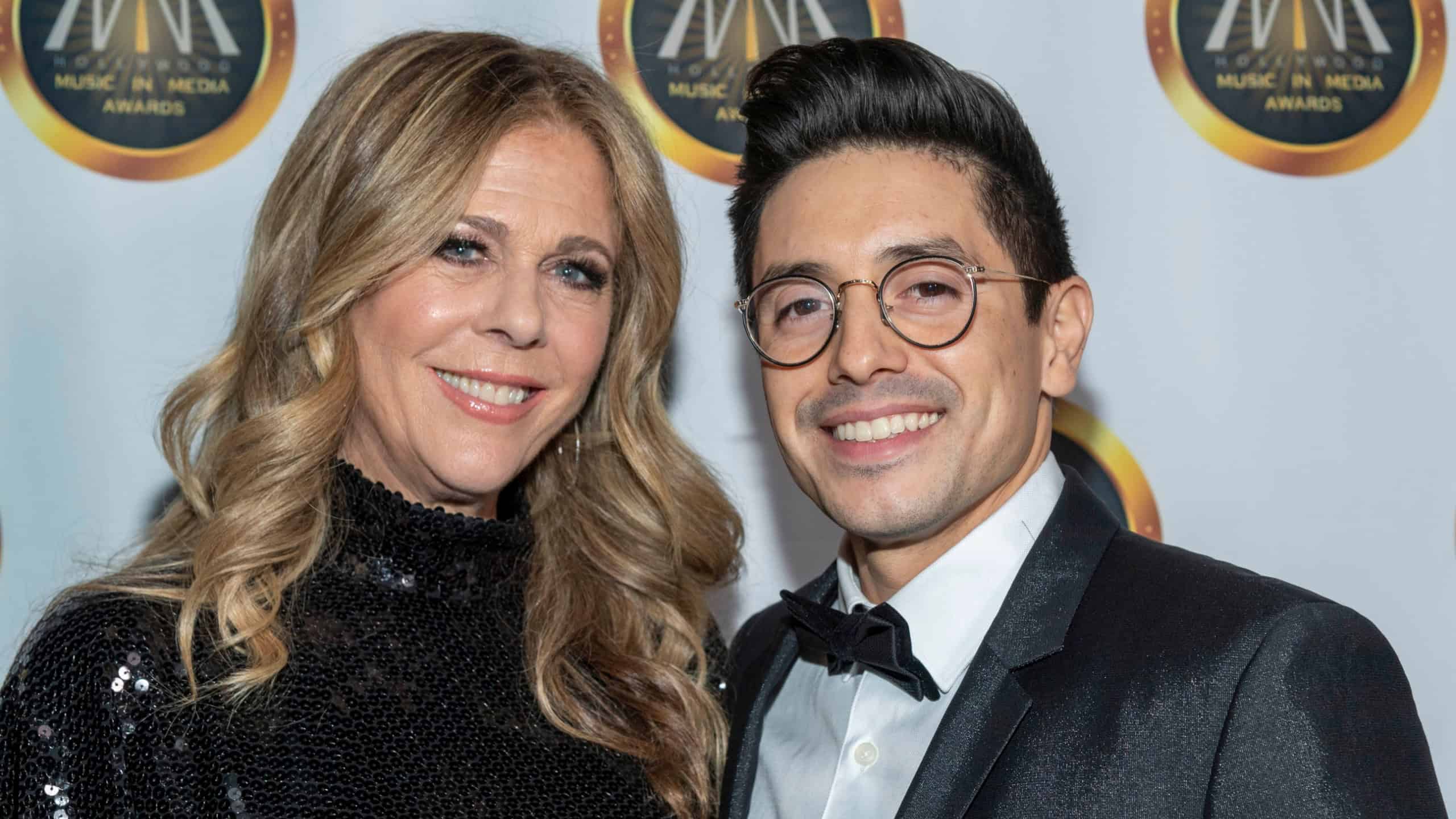 Rita Wilson, Stefano Langone attend 2022 HMMA - Music in Media Awards at Avalon Hollywood, Los Angeles, CA, November 16th 2022