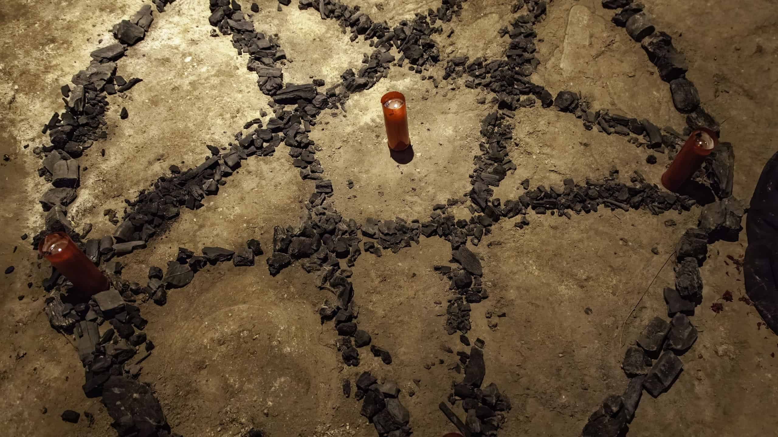 Detail of satanic invocation ritual, belief and religion