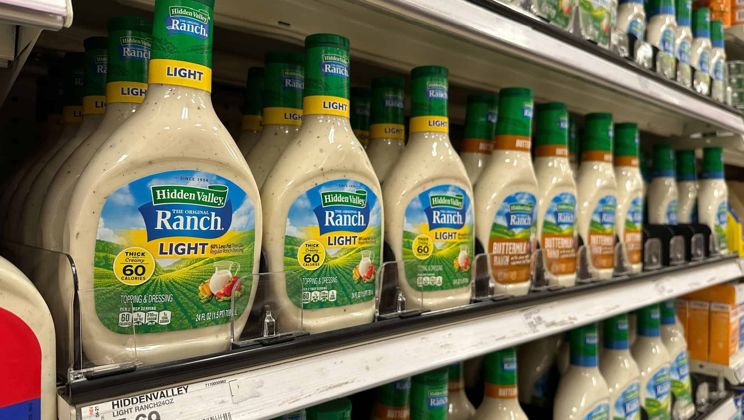 Madison Height, Michigan, US - Oct 12, 2024: Hidden Valley brand of ranch dressing on Target supermarket shelf.