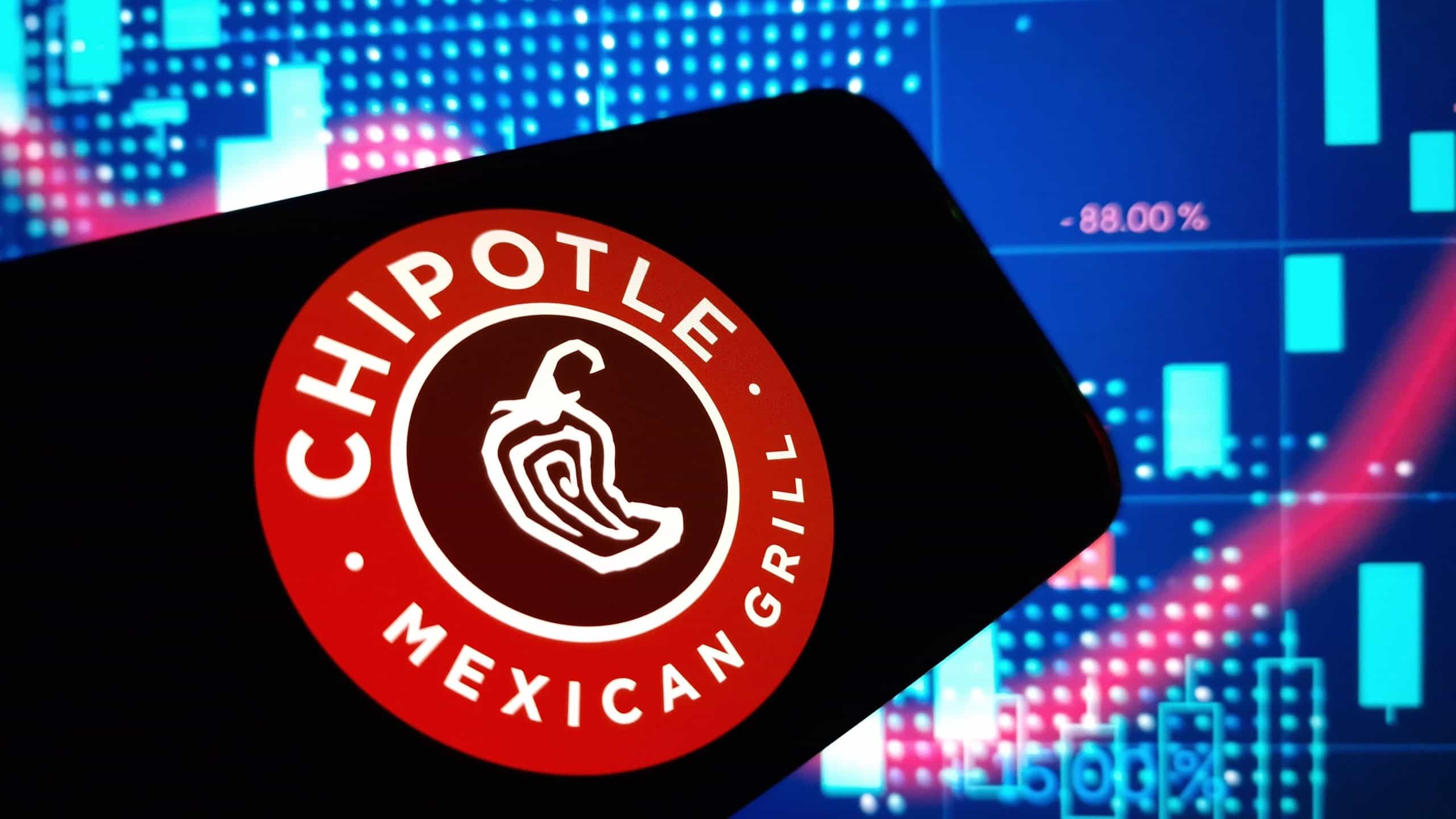 Chipotle Mexican Grill company logo displayed on mobile phone