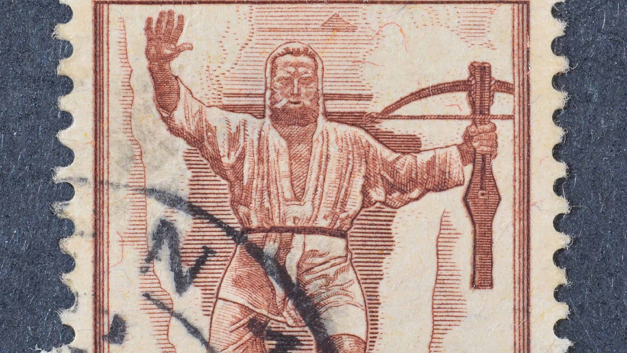 Switzerland - circa 1941 : Postage stamp printed by Switzerland, that shows William Tell, circa 1908.