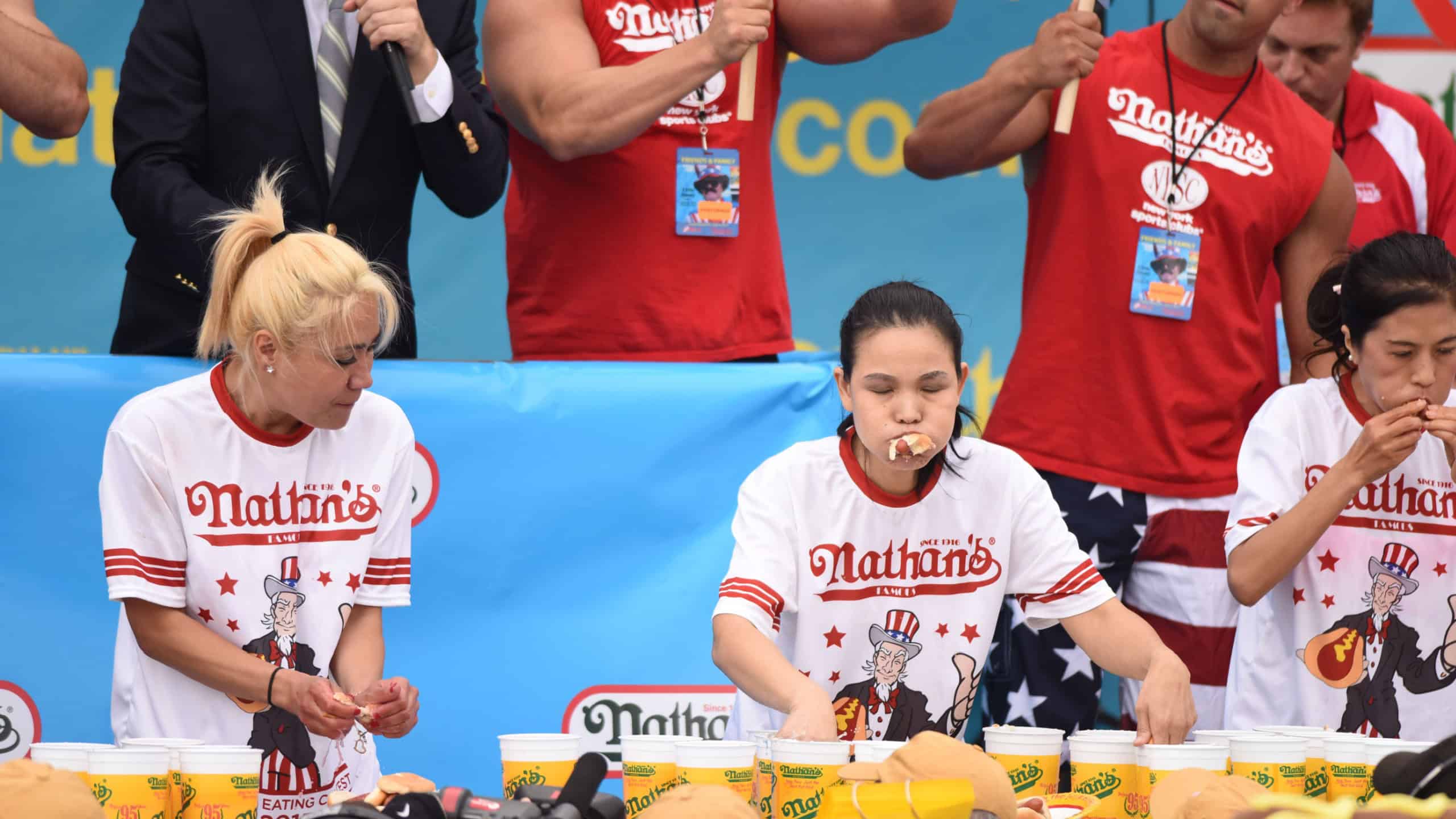 Nathan's Famous staged its annual fourth of July hot dog eating contest in Coney Island, Brooklyn
