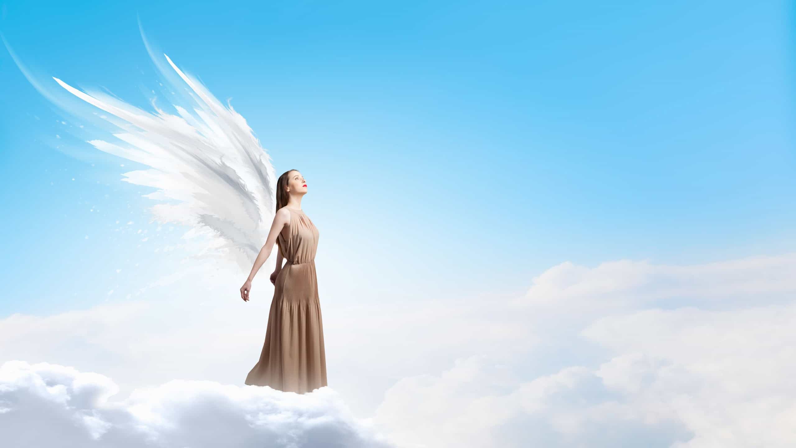 Angelic beautiful woman