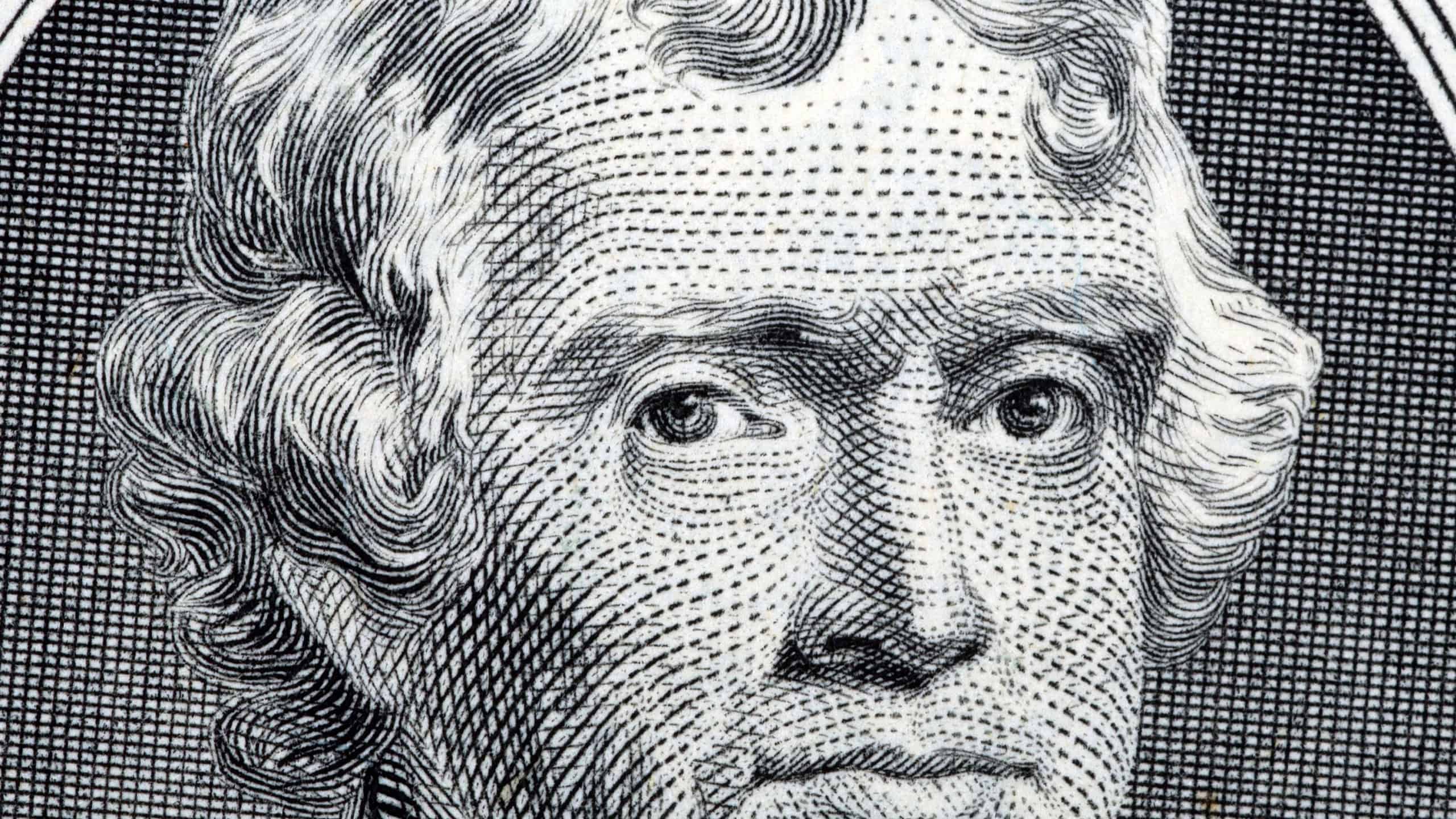 President Thomas Jefferson close-up portrait