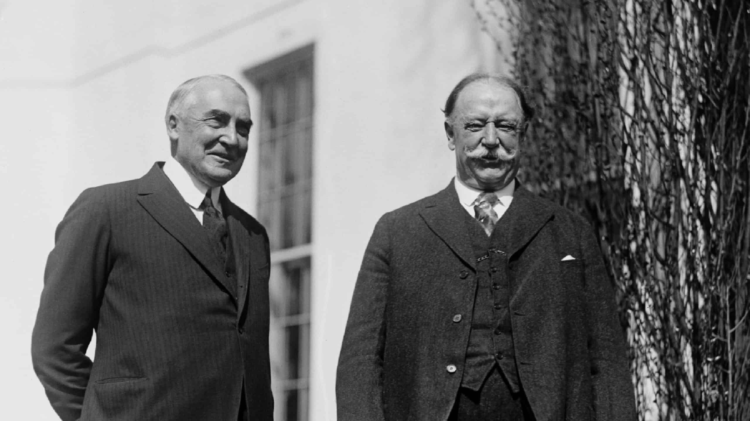President Warren Harding and former President Howard Taft at the White House. On June 30, 1921, Following the death of Chief Justice Edward Douglass White, President Warren G. Harding nominated Taft t