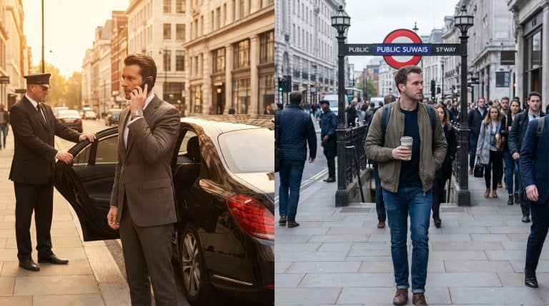 rich vs middle class man