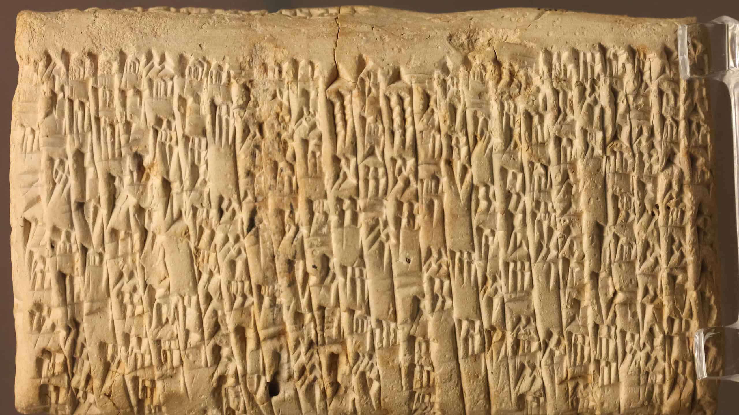 Photo of the reverse side of the Complaint tablet to Ea-nāṣir taken head on