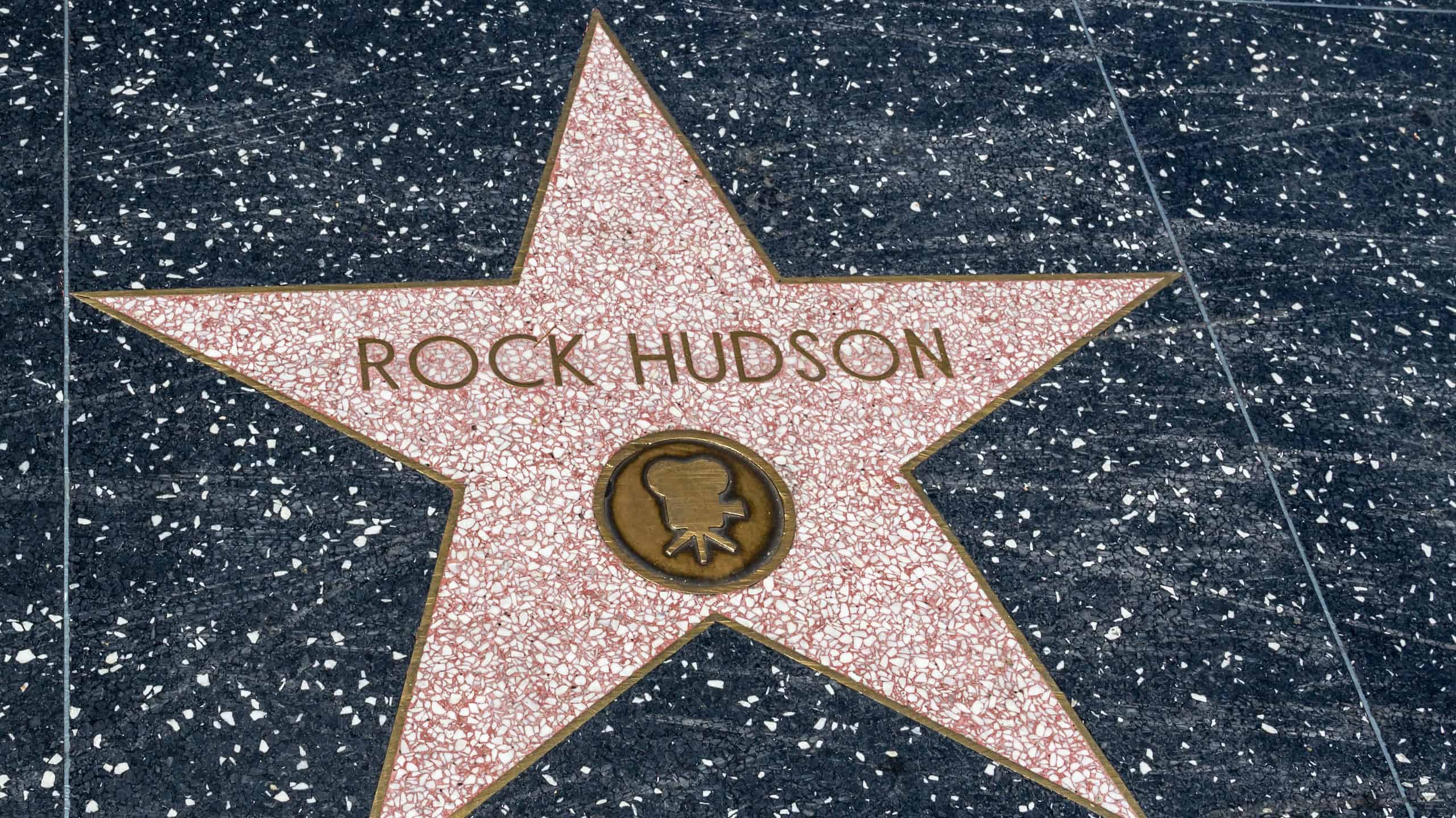 Star “Rock Hudson” at the Hollywood Boulevard in Los Angeles, California, USA