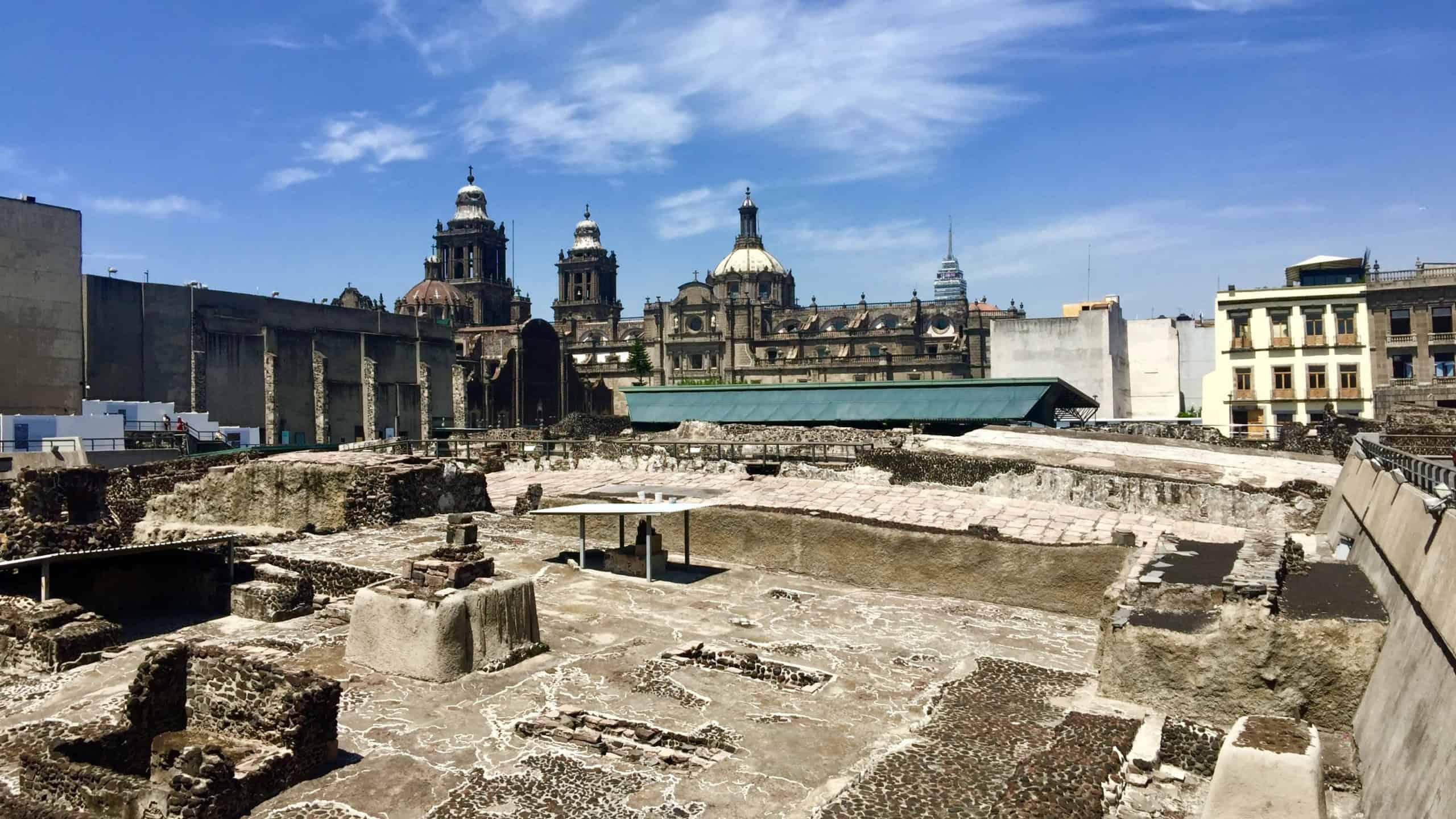 Ruins of Tenochtitlan in Mexico City