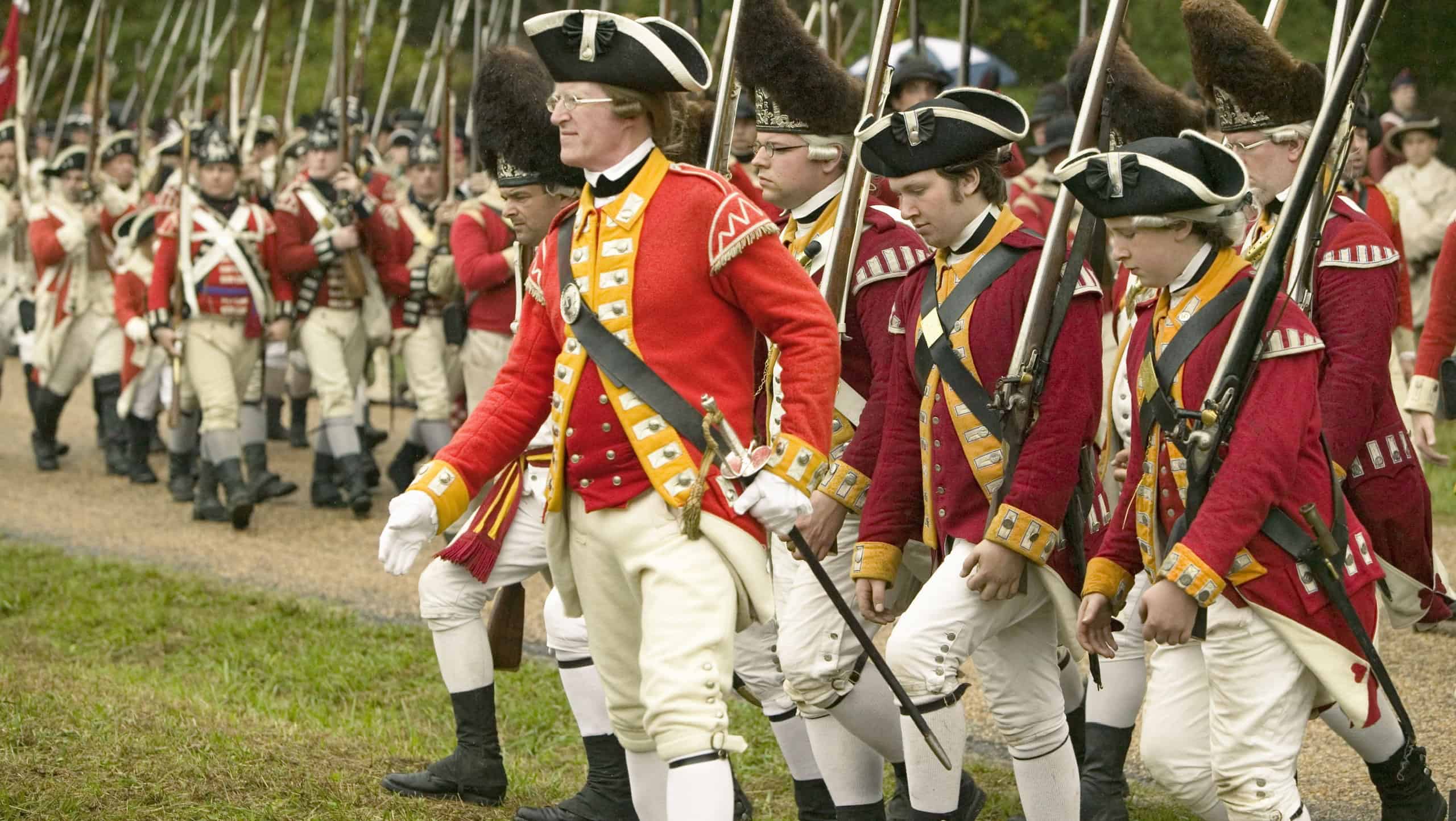 The 225th anniversary of the Victory of Yorktown, a reenactment of the defeat of the British Army and the end of the American Revolution, Yorktown Virginia.