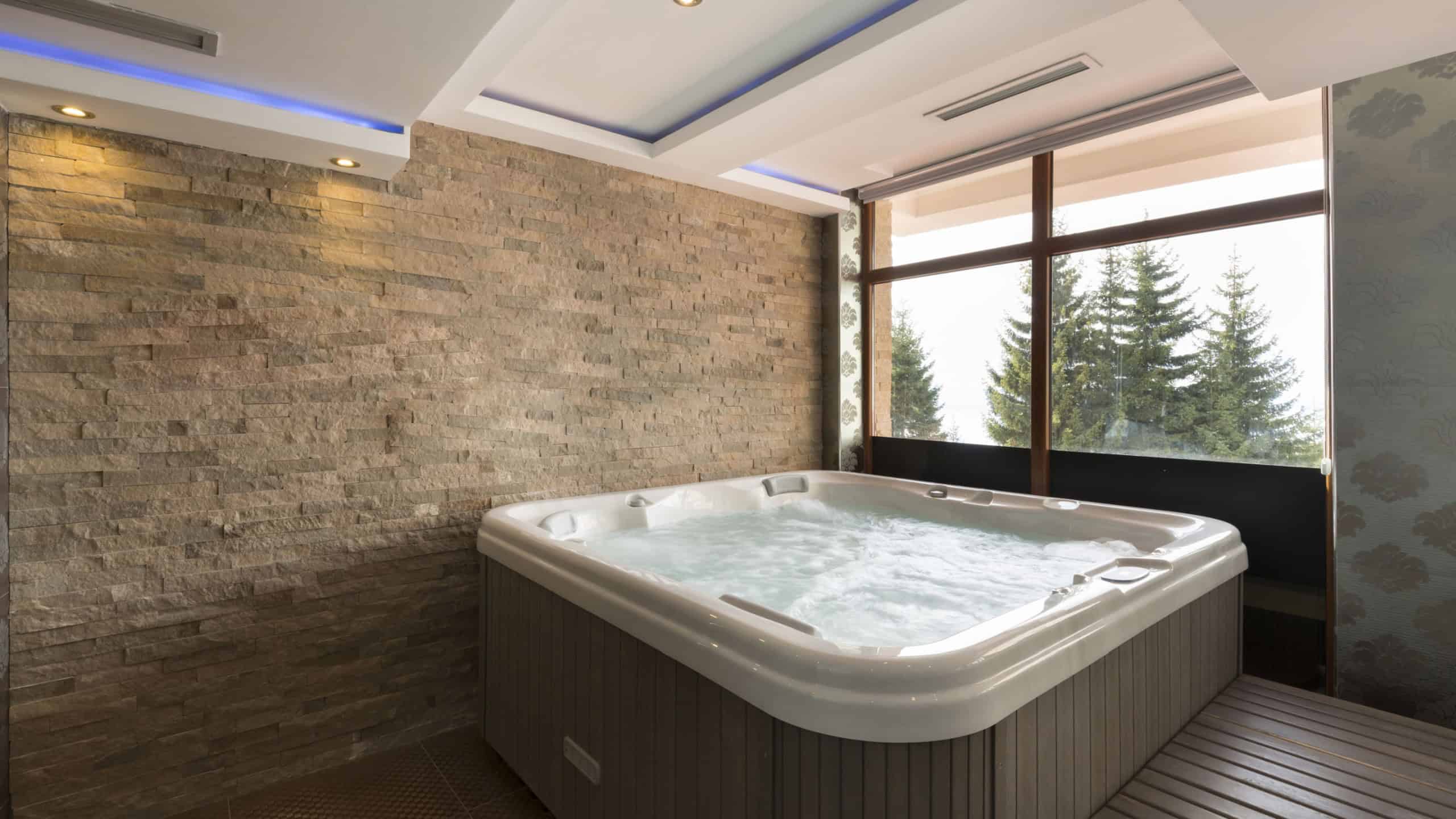 Jacuzzi bath in hotel spa center