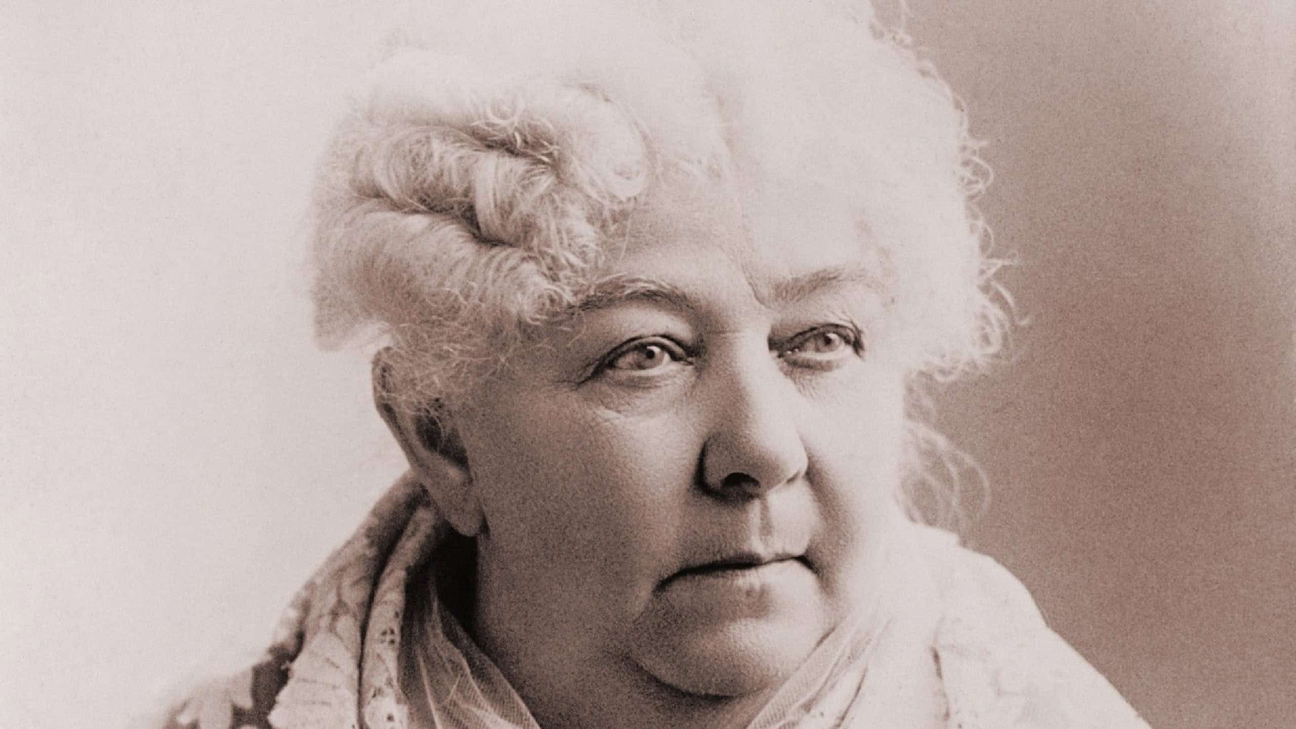 Elizabeth Cady Stanton (1815-1902), important leader of the 19th century women's rights movement in the United States. Portrait ca. 1890.