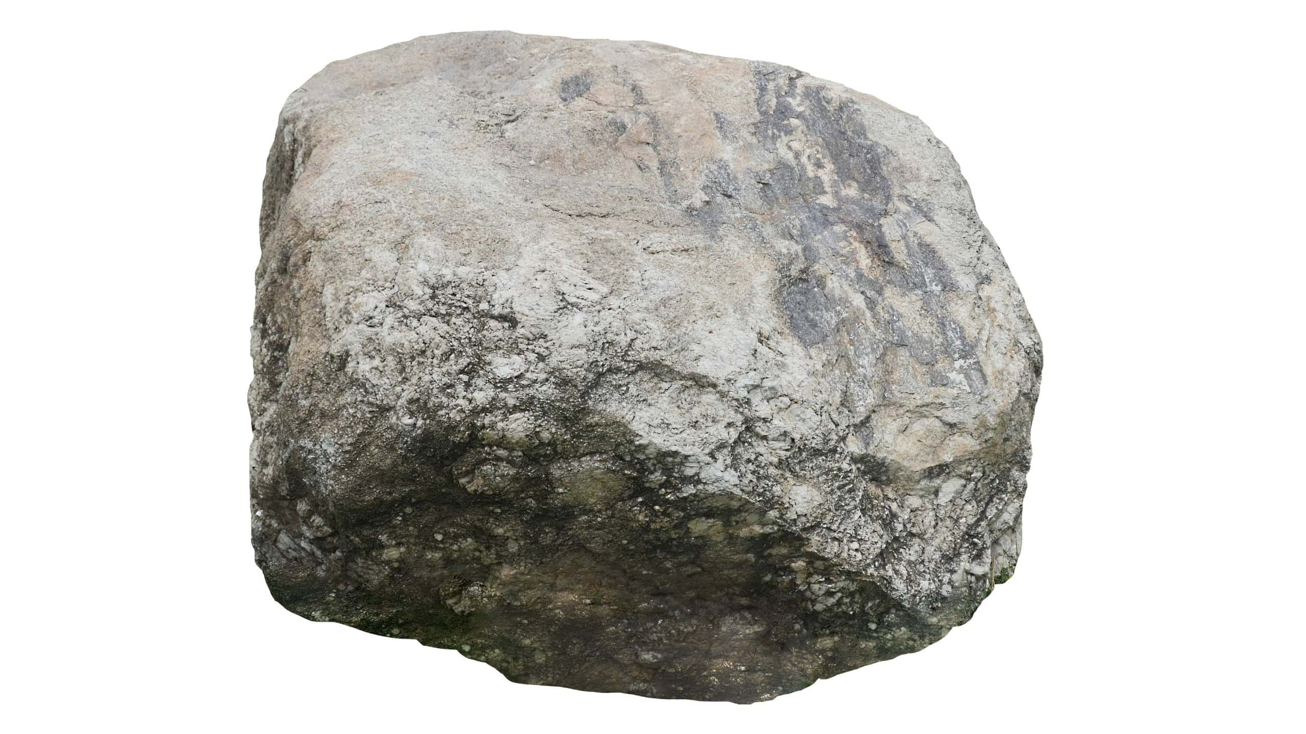 Rock isolated on white background.