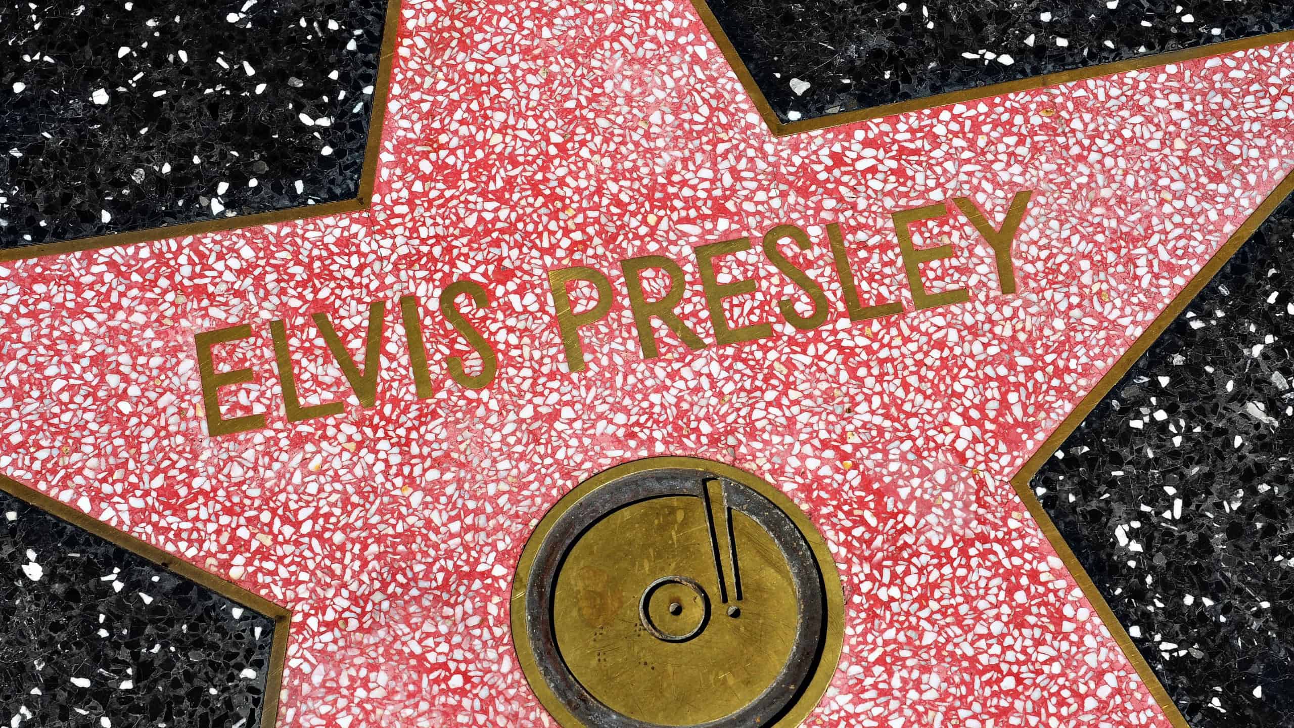 LOS ANGELES - OCTOBER 16: Elvis Presley star in Hollywood Walk of Fame on October 16, 2011 in Los Angeles. Those more than 2,400 five-pointed stars attracts about 10 million visitors annually