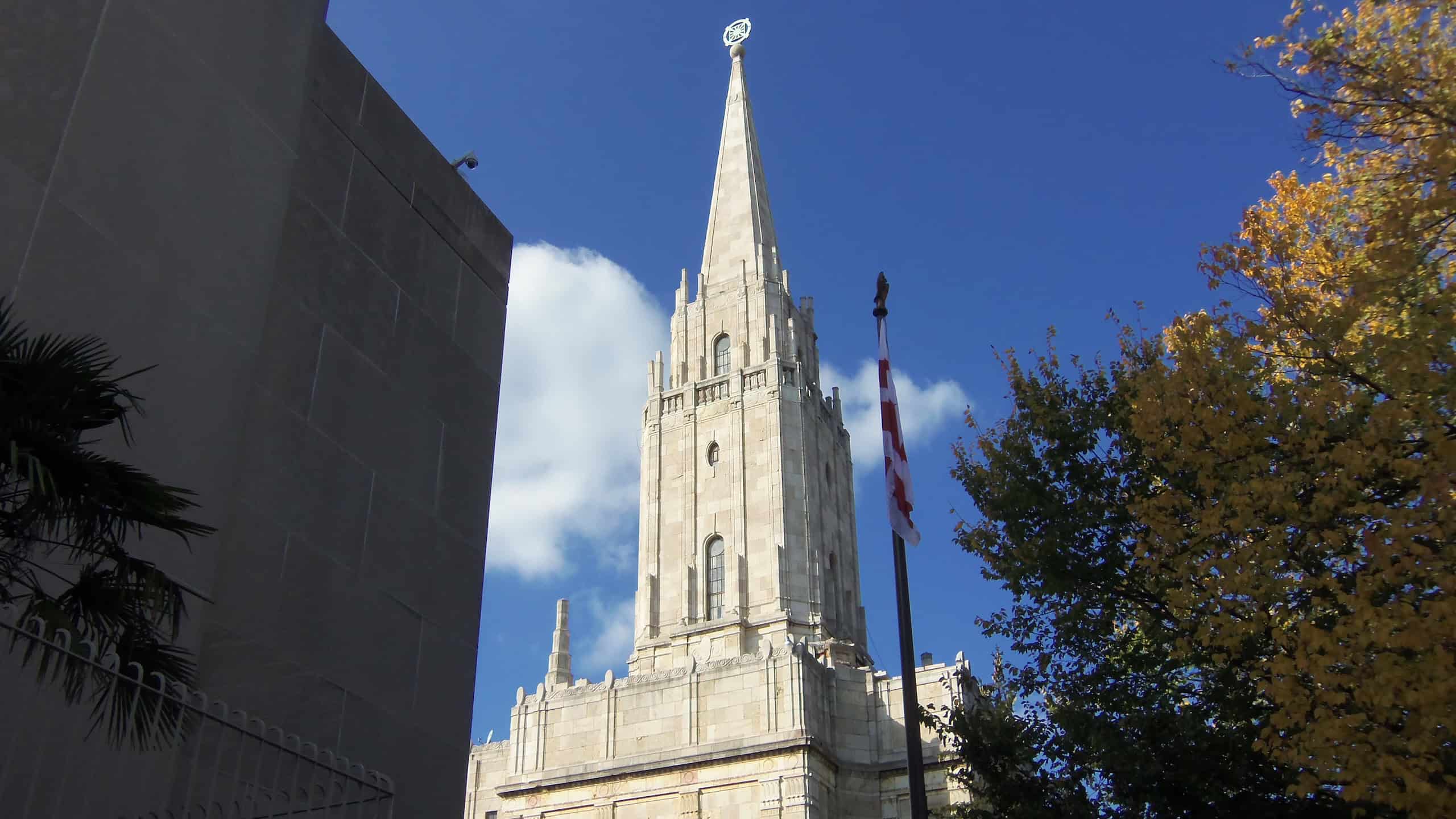 The Unification Church (1931-33, Young and Hansen) at 2810 16th Street NW, formerly the Washington Chapel, Church of Jesus Christ of Latter-Day Saints.