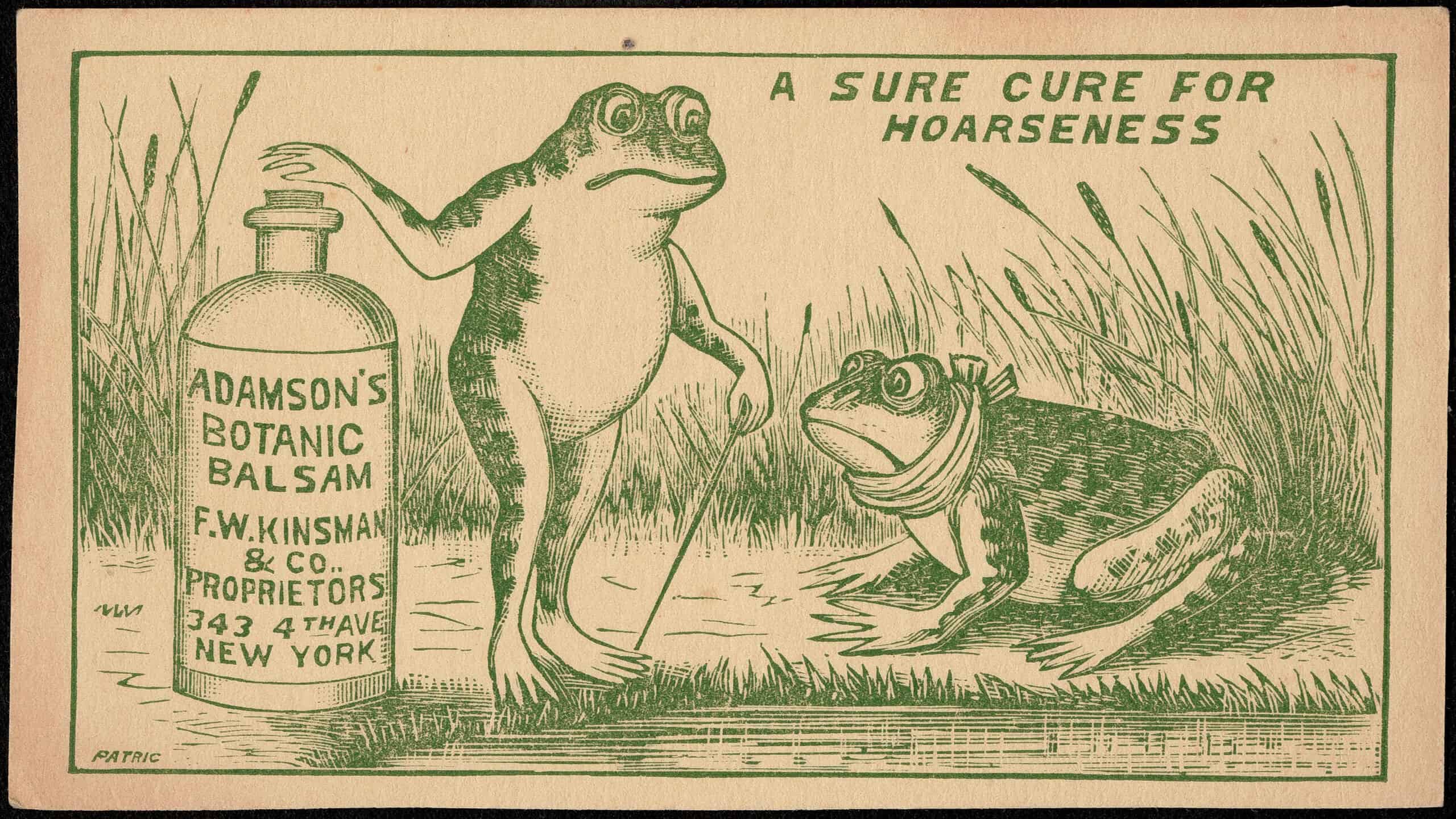 A sure cure for hoarseness - Adamson's Botanic Balsam - Miracle tonic