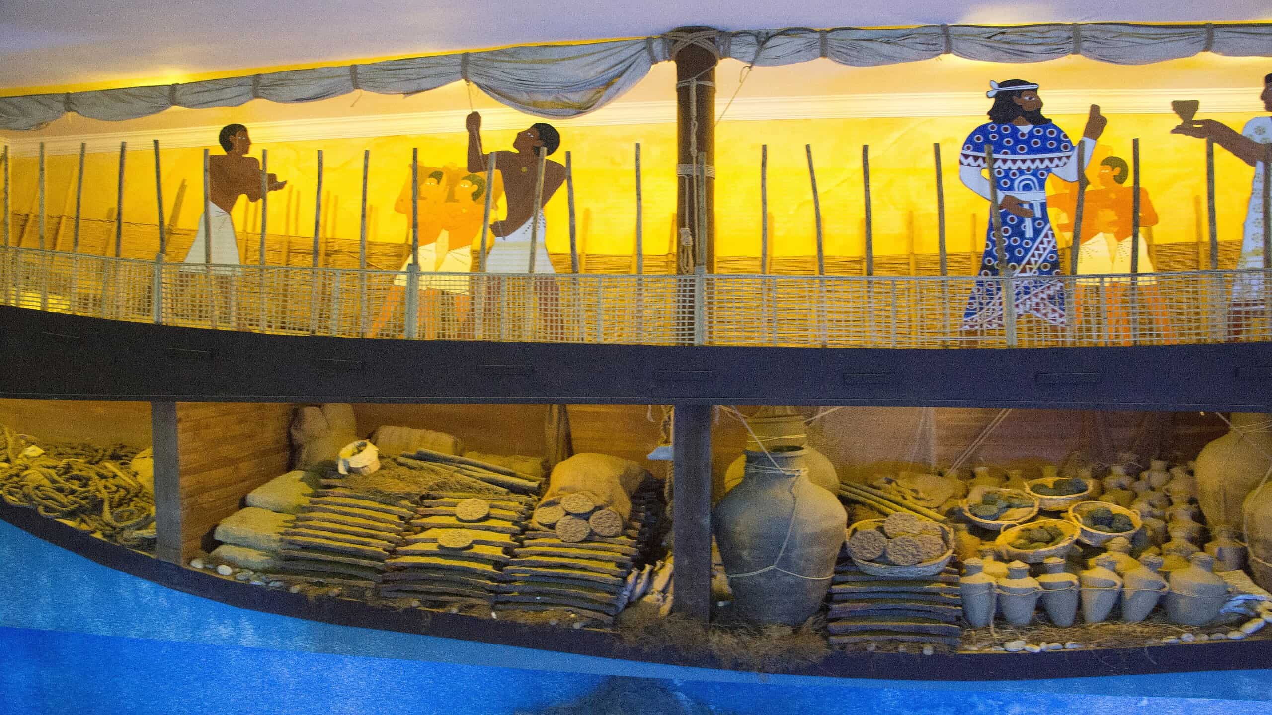 Bodrum Museum Uluburun shipwreck reconstruction in 2015