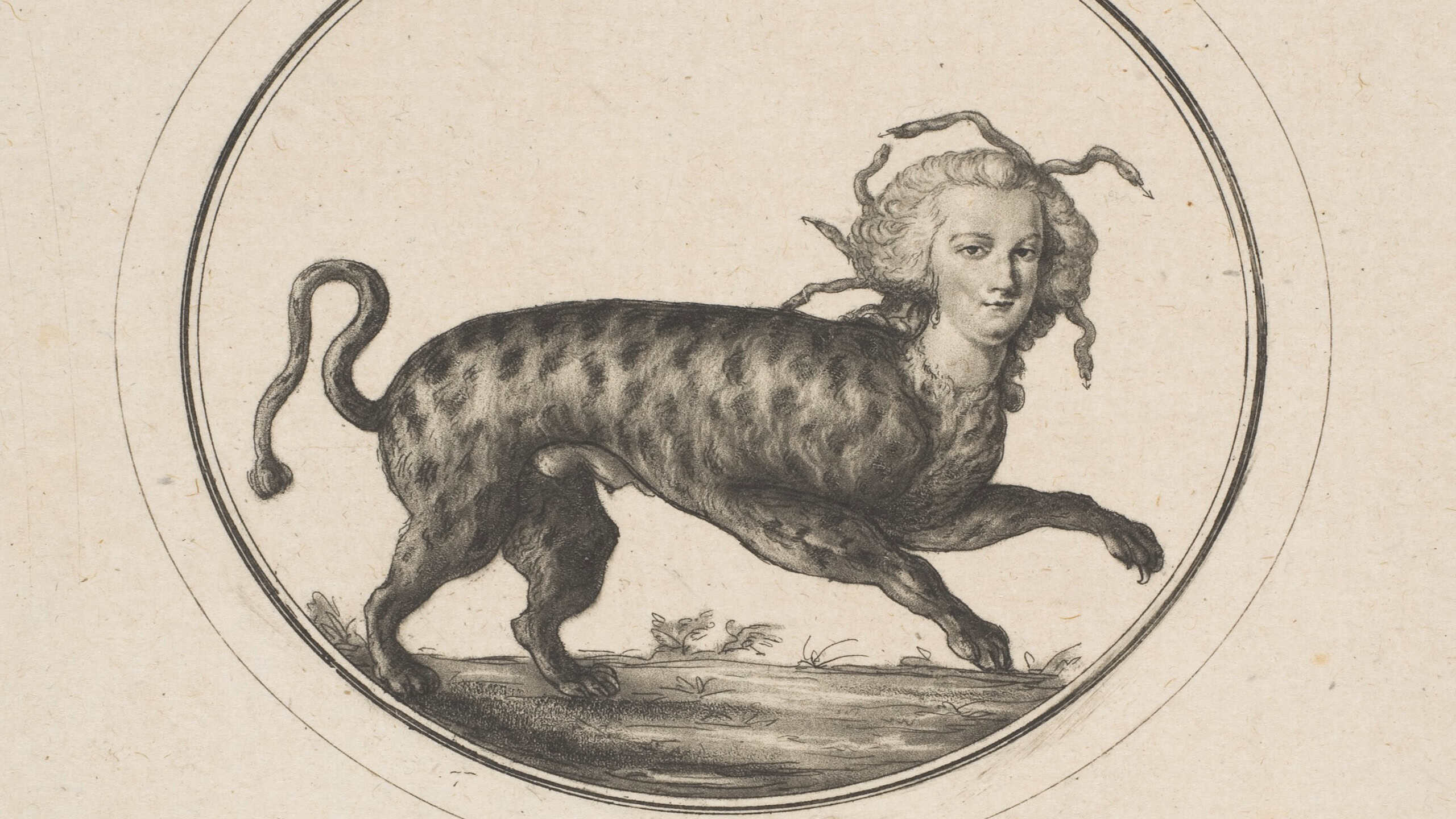 Caricature Showing Marie Antoinette as a Leopard