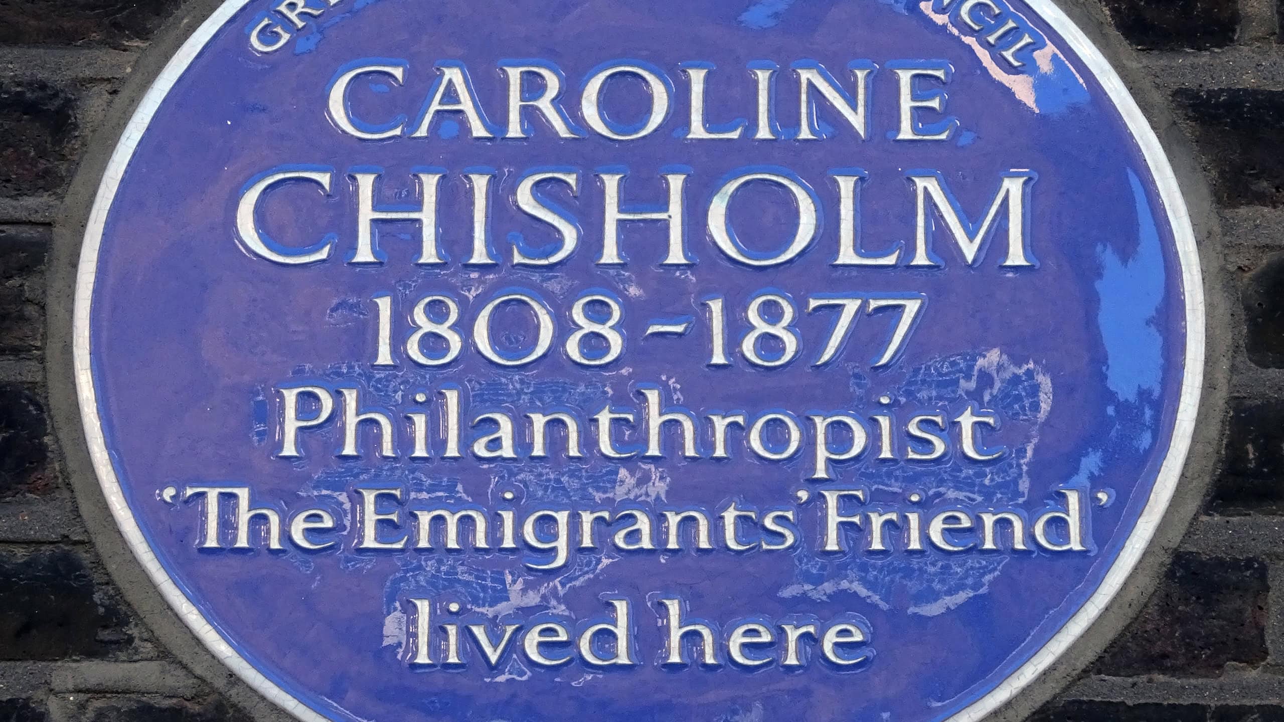 Caroline Chisholm 1808-1877 philanthropist 'The Emigrants' Friend' lived here