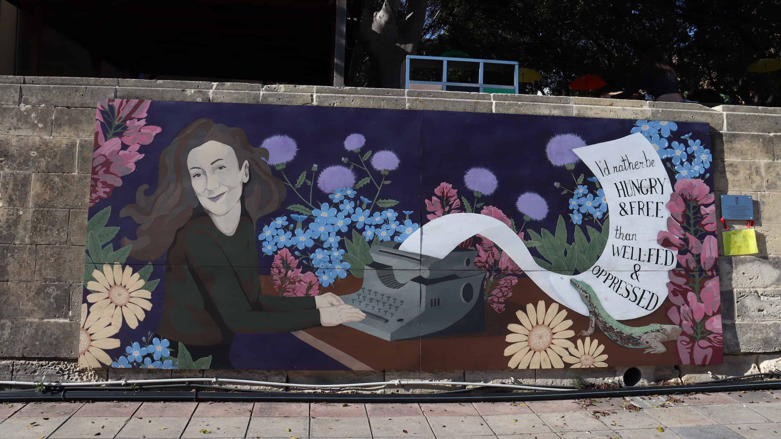 Daphne Caruana Galizia memorial at the University of Malta