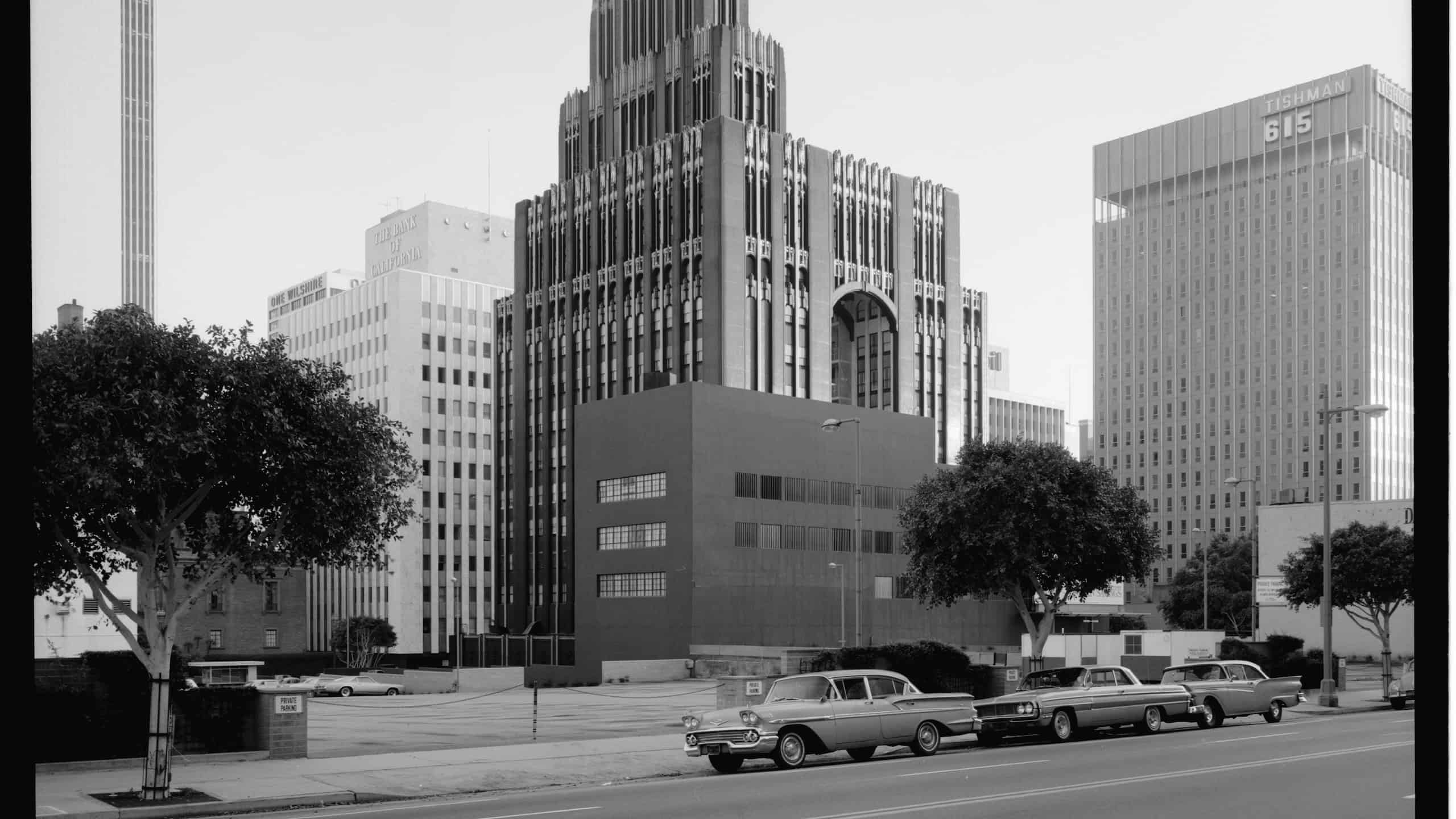 EXTERIOR, NORTH AND WEST SIDES - Richfield Oil Building, 555 South Flower Street, Los Angeles, Los Angeles County, CA