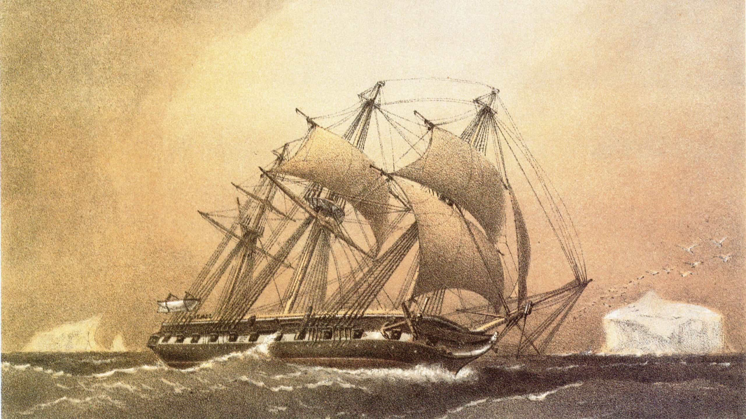 Painting of HMS Challenger (1858)