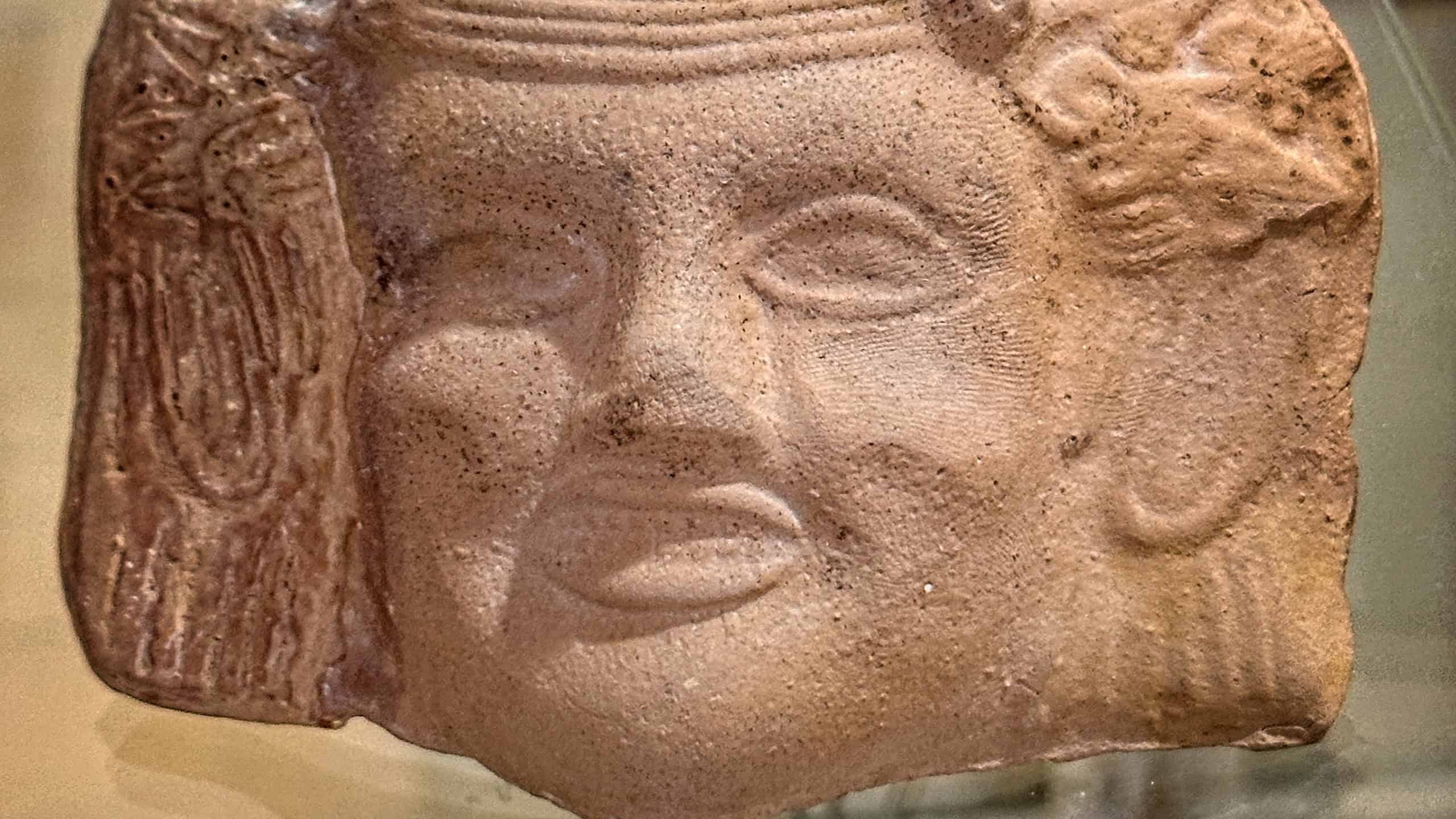 Jordan Archaeological Museum Nabataean terracotta head of a deity or ruler