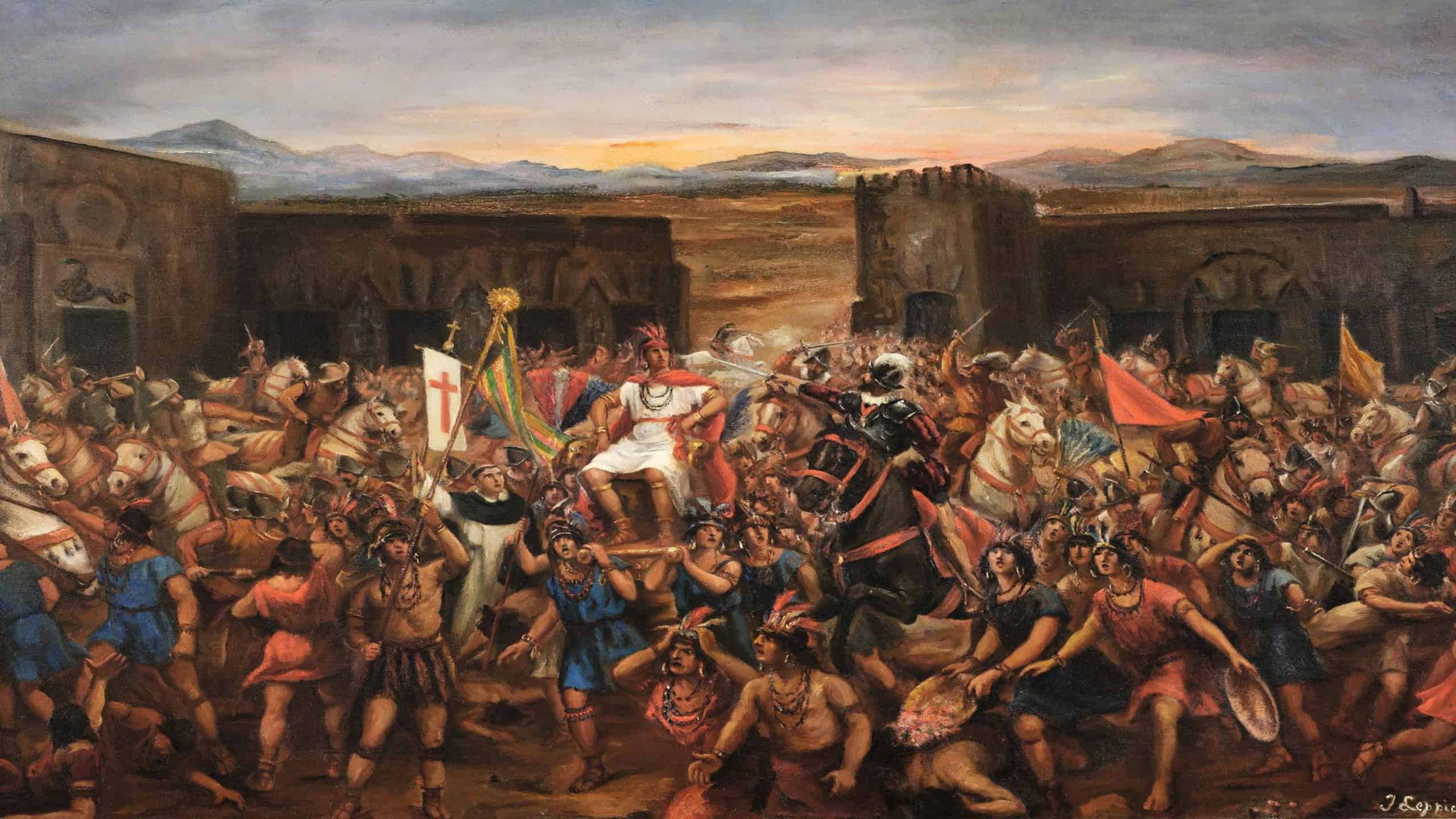 La Captura de Atahualpa - Juan Lepiani 1920s